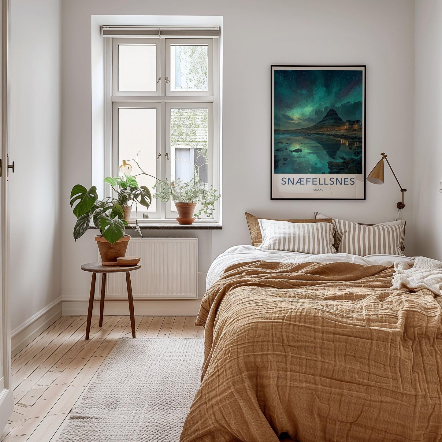 Snaefellsnes Poster - Iceland Wall Art - Mountain Shore Aurora Home Decor