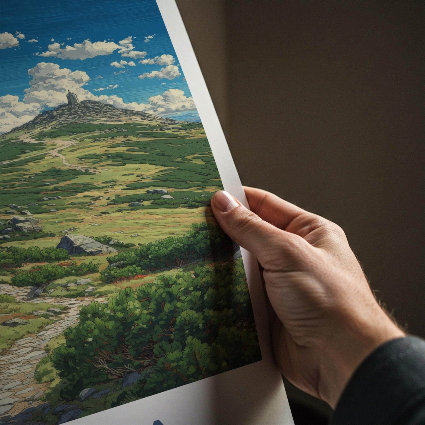 Sniezka Poster - Poland Travel Art - Mountain Peak Trail Home Decor