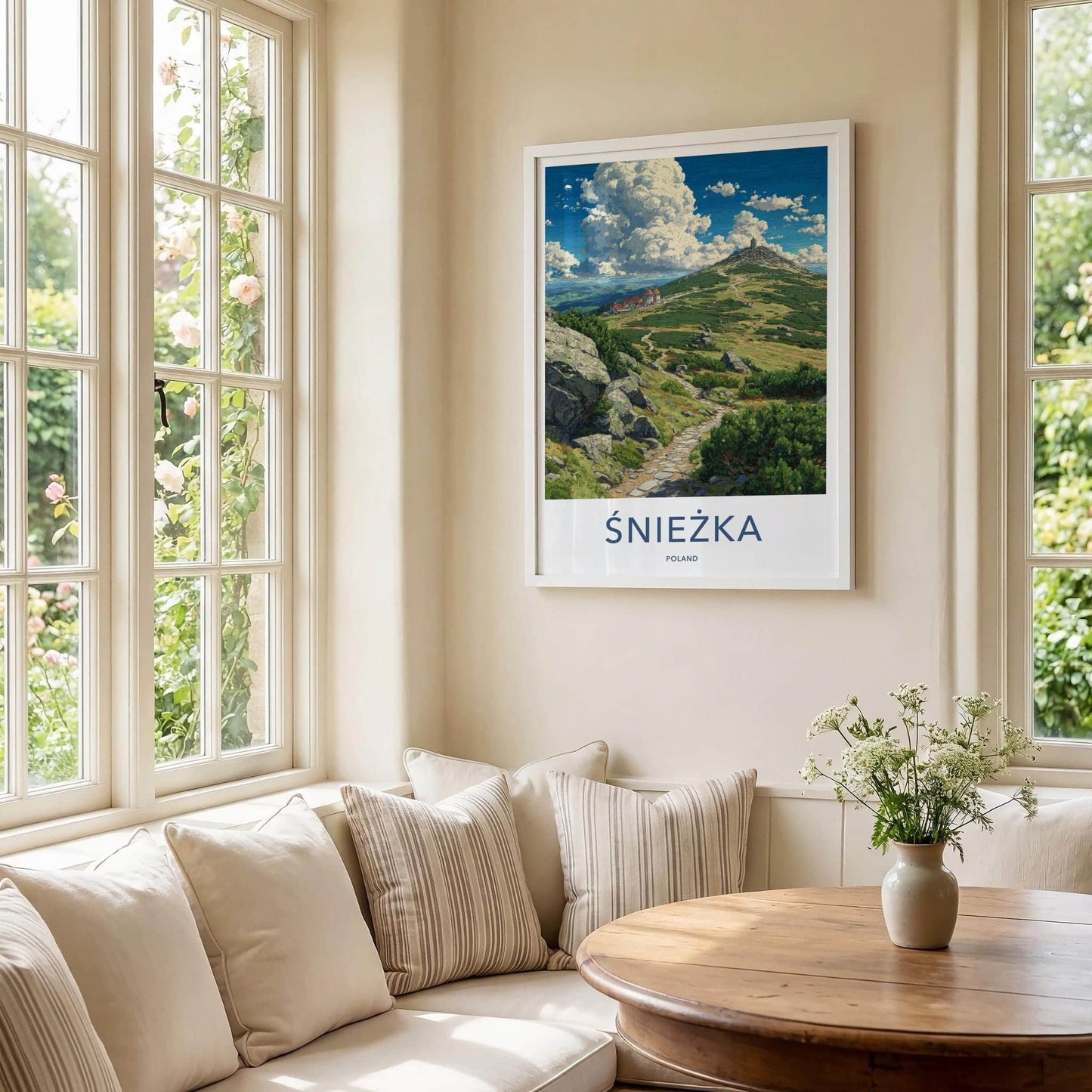 Sniezka Poster - Poland Travel Art - Mountain Peak Trail Home Decor