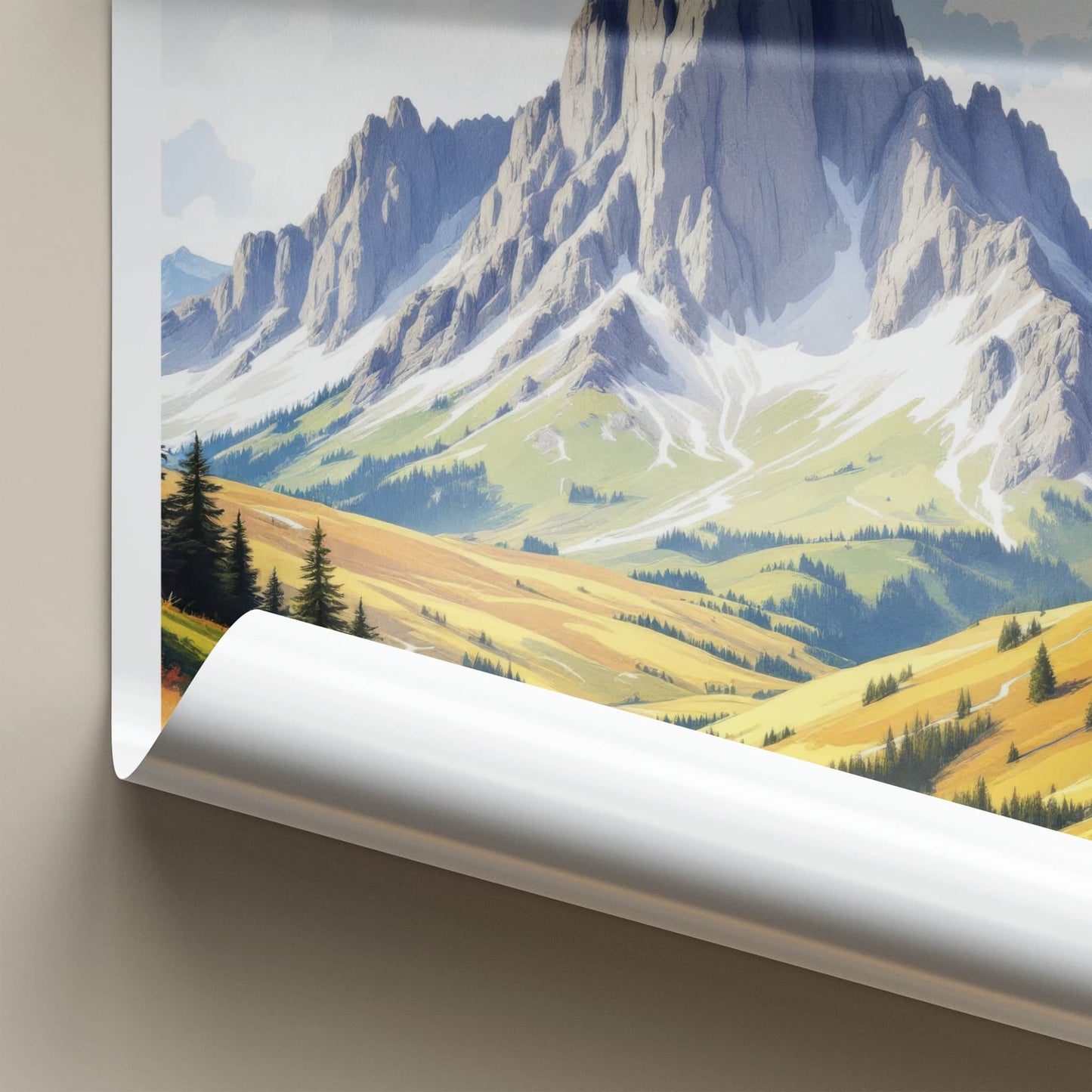 Sniezka Poster - Poland Travel Art - Mountain Valley Path Home Decor