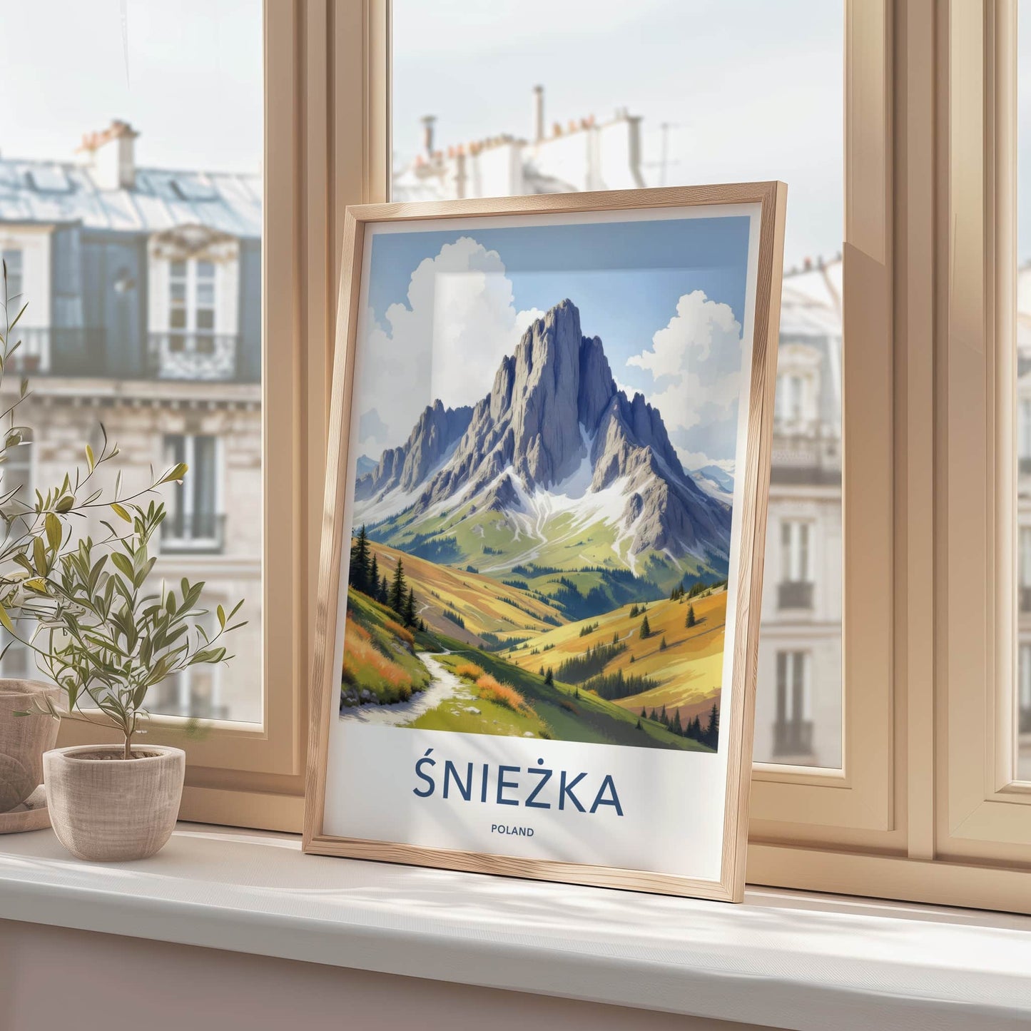 Sniezka Poster - Poland Travel Art - Mountain Valley Path Home Decor