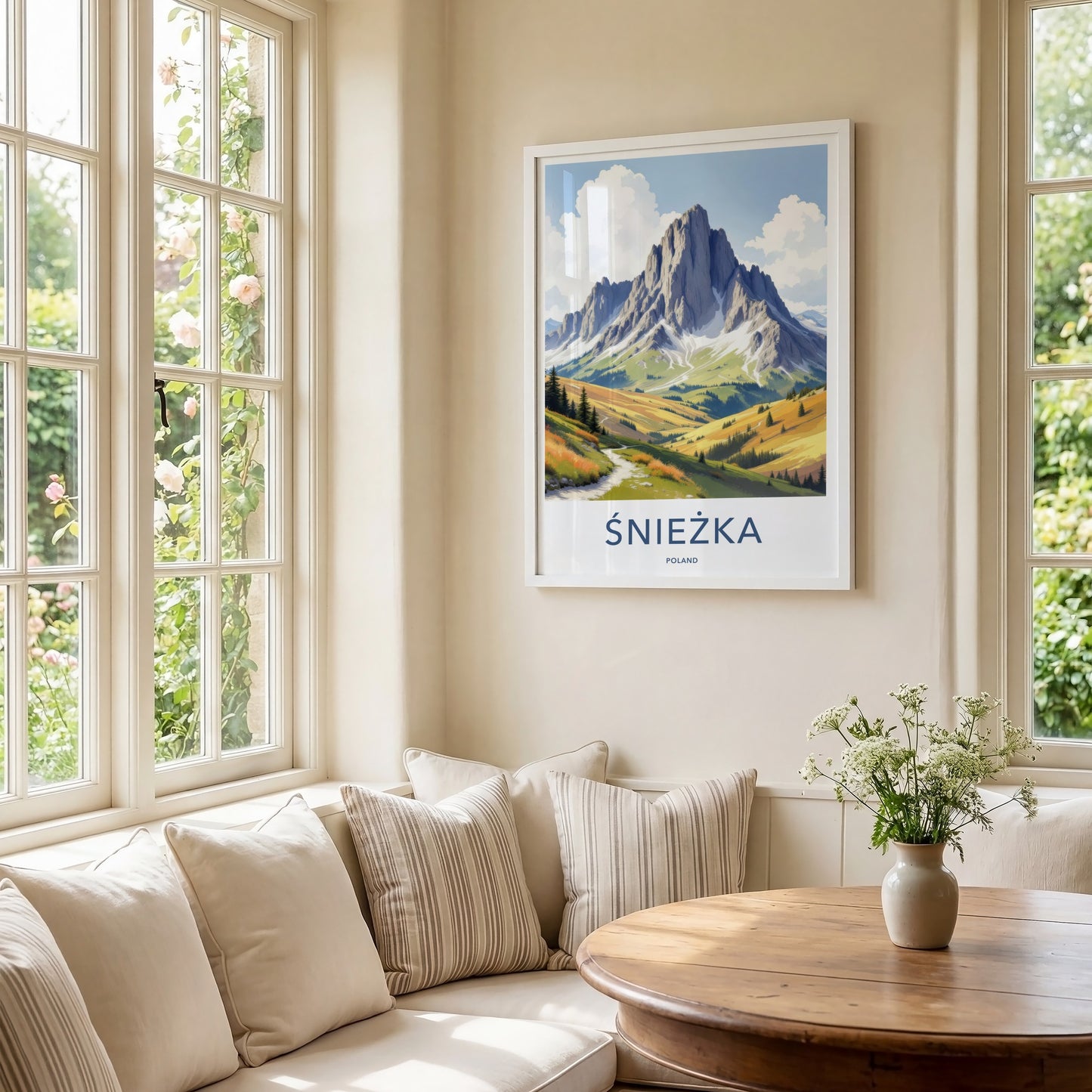 Sniezka Poster - Poland Travel Art - Mountain Valley Path Home Decor