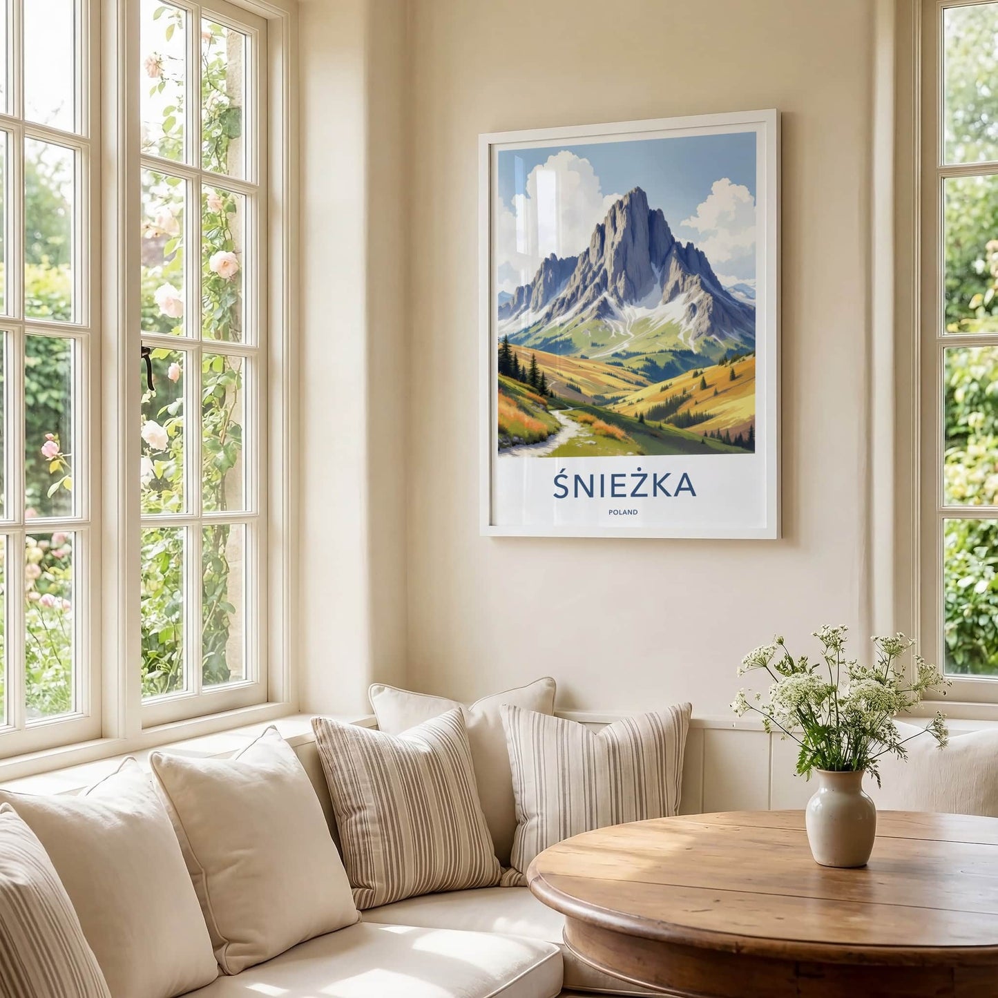 Sniezka Poster - Poland Travel Art - Mountain Valley Path Home Decor