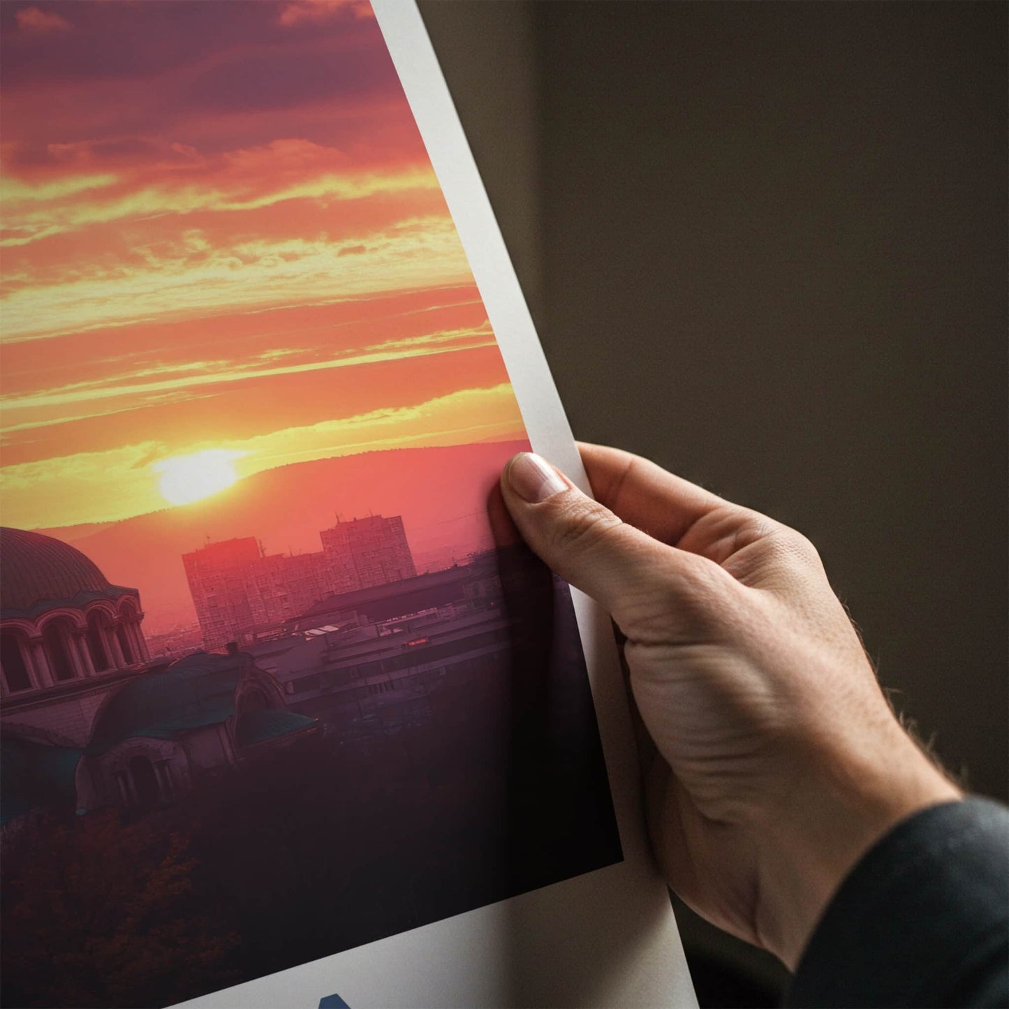 Sofia Poster - Bulgaria Travel Art - Historic Cathedral Sunset Home Decor
