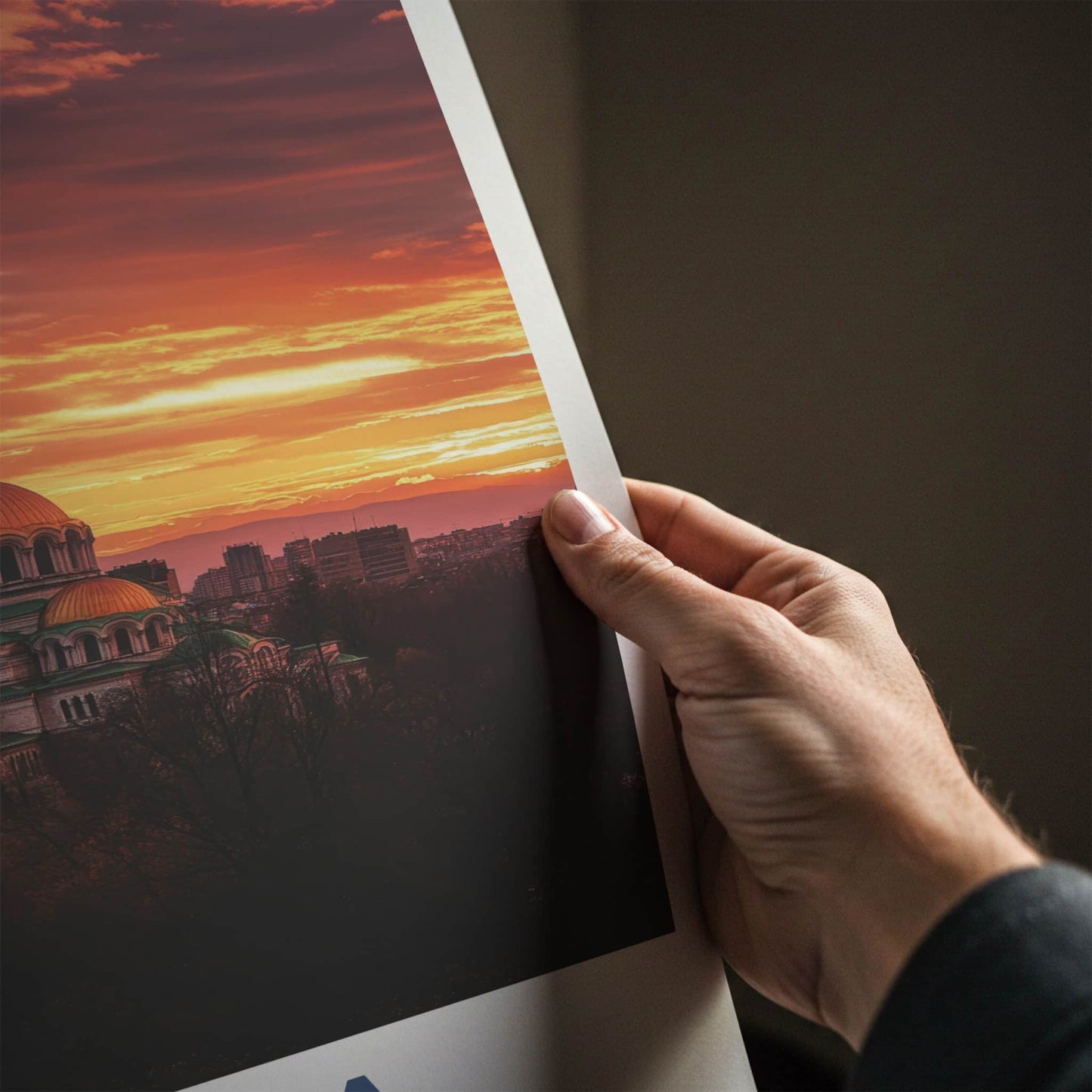 Sofia Poster - Bulgaria Travel Art - Nevsky Cathedral Sunset Wall Decor