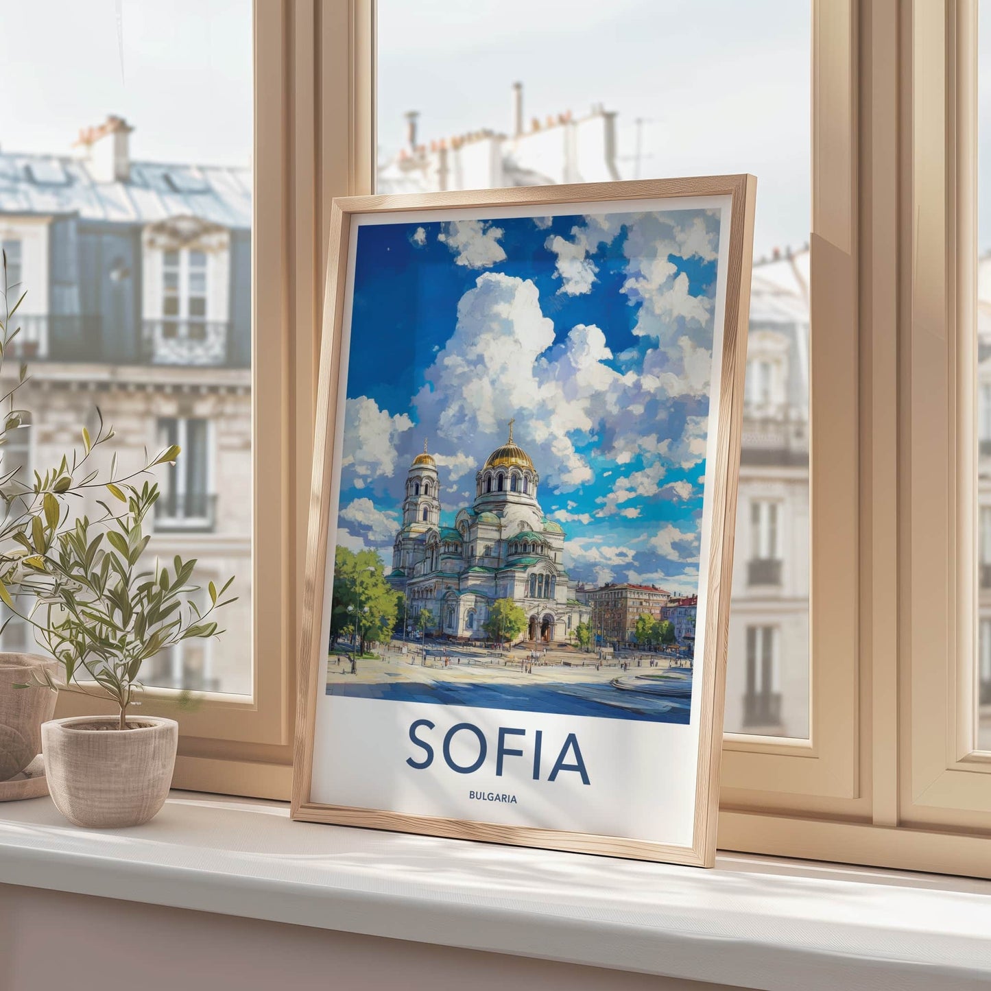 Sofia Poster - Bulgaria Wall Art - Majestic Church Building Home Decor