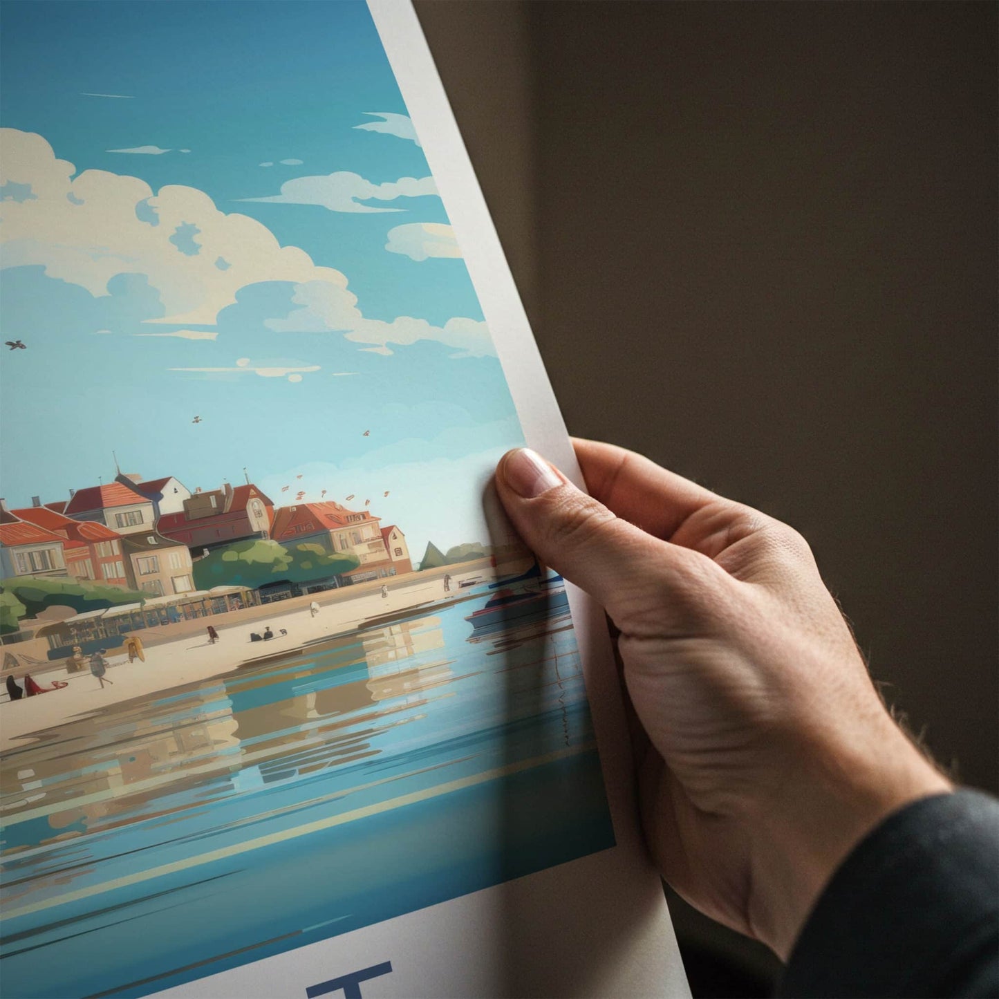 Sopot Poster - Poland Travel Print - Sunny Seaside Architecture Lounge Decor