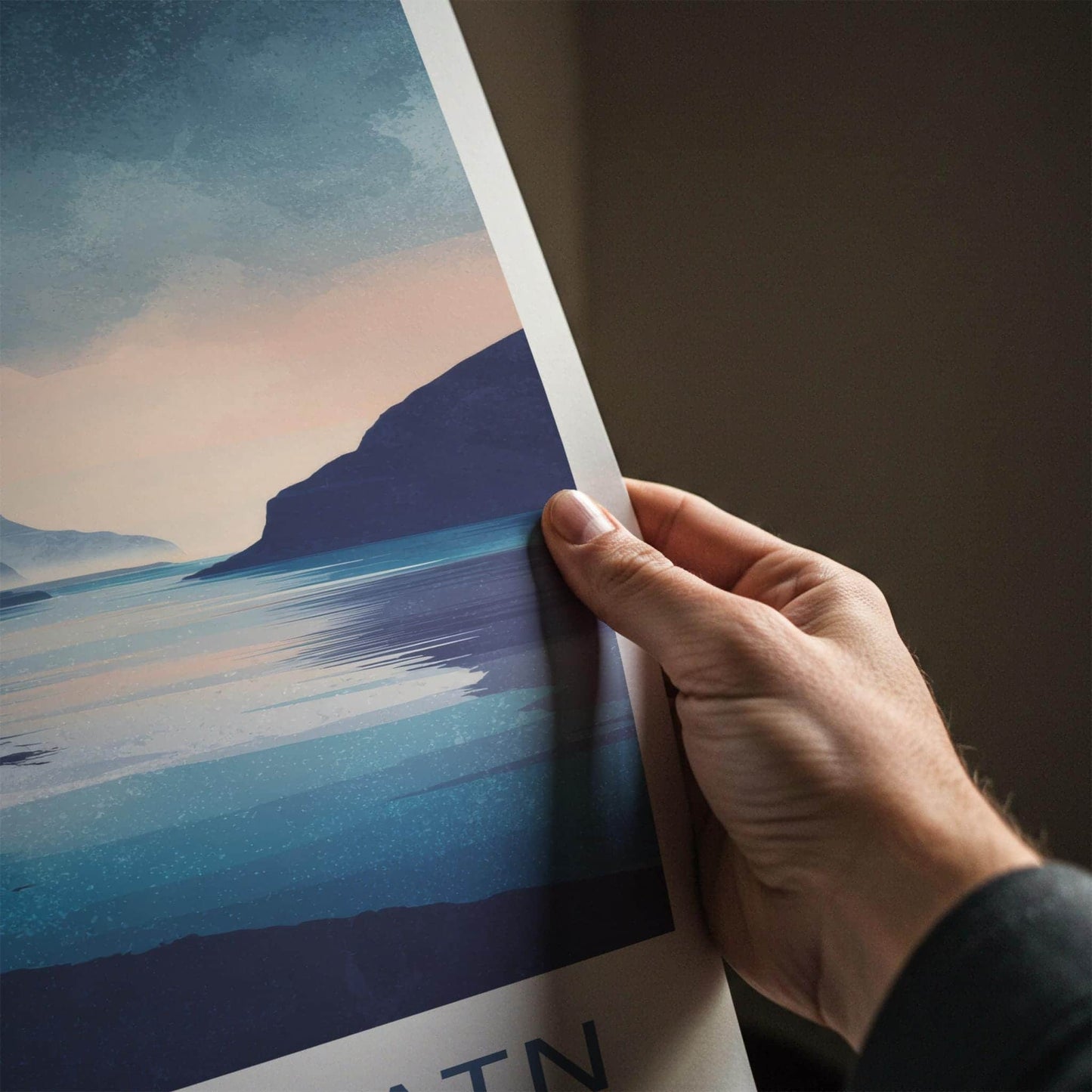 Sorvagsvatn Poster - Faroe Islands Travel Art - Calm Lake Mountain Home Decor