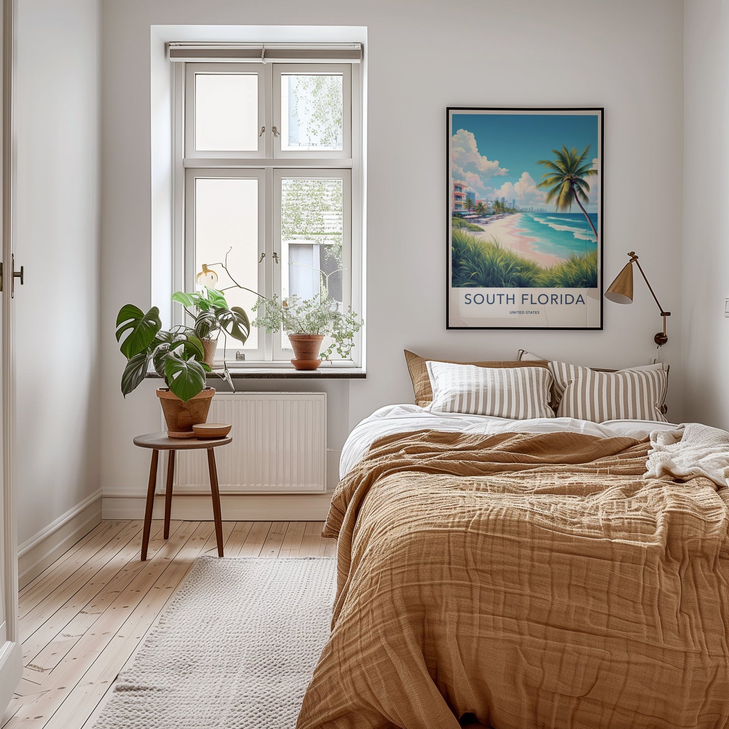 South Florida Poster - Florida Art Print - Vibrant Coastal City Home Decor