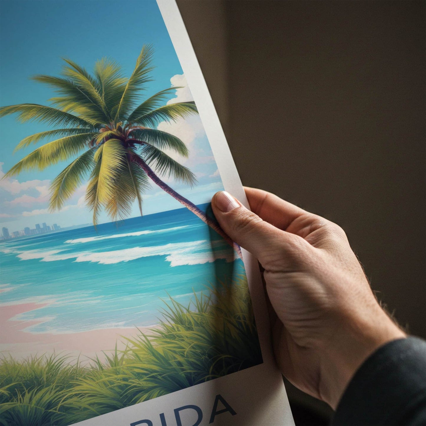 South Florida Poster - Florida Art Print - Vibrant Coastal City Home Decor