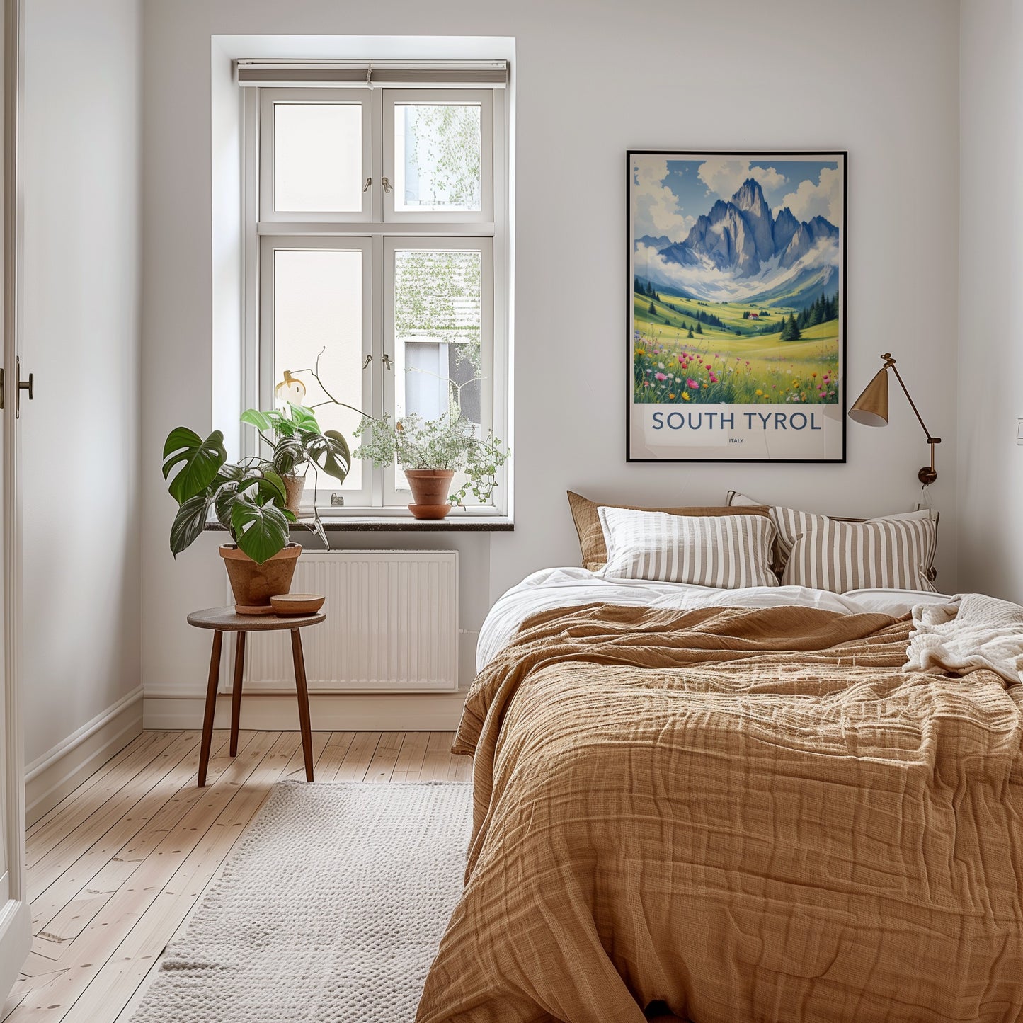 South Tyrol Poster - Italy Travel Art - Majestic Mountain Wildflowers Wall Decor