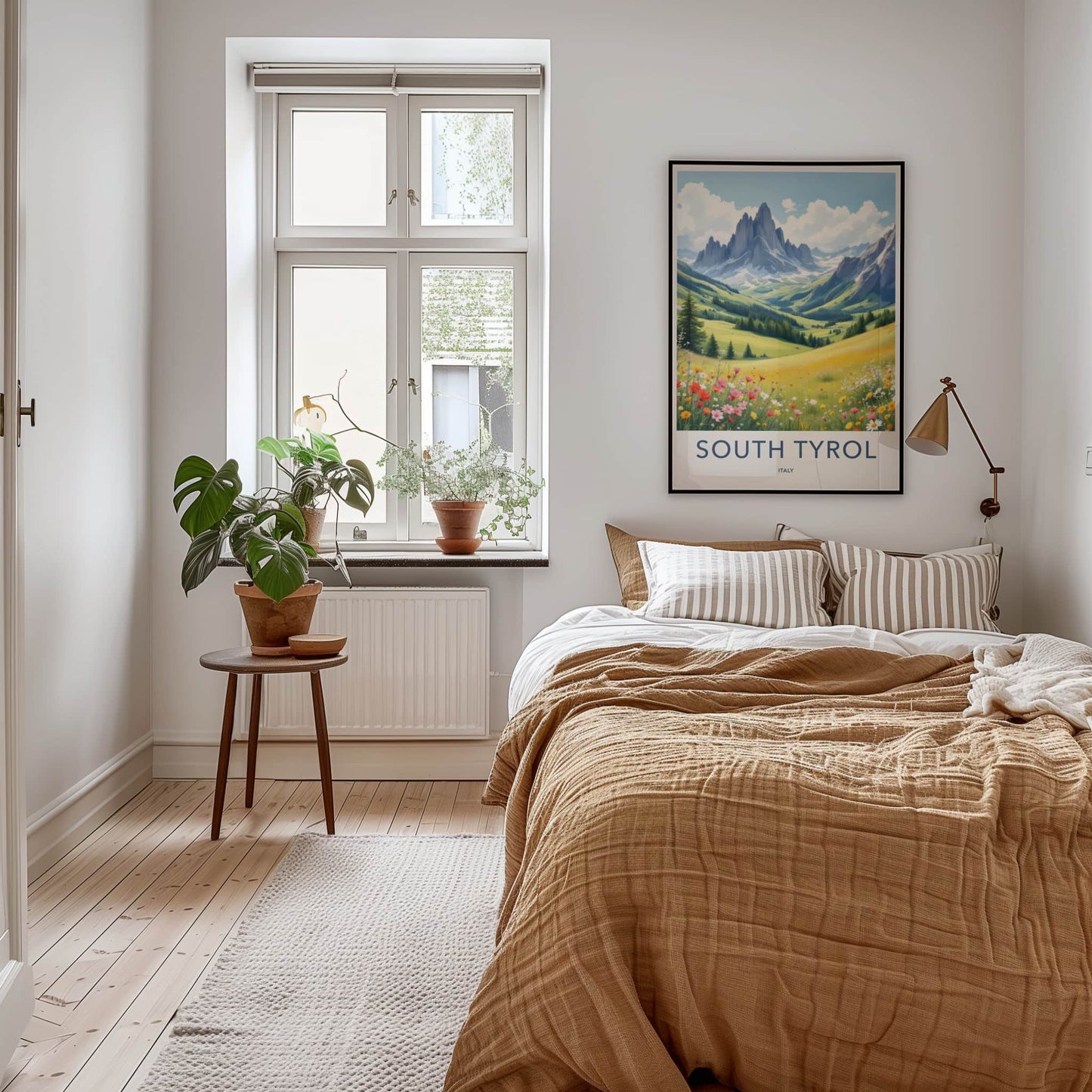 South Tyrol Poster - Italy Travel Art - Vibrant Flower Meadow Home Decor