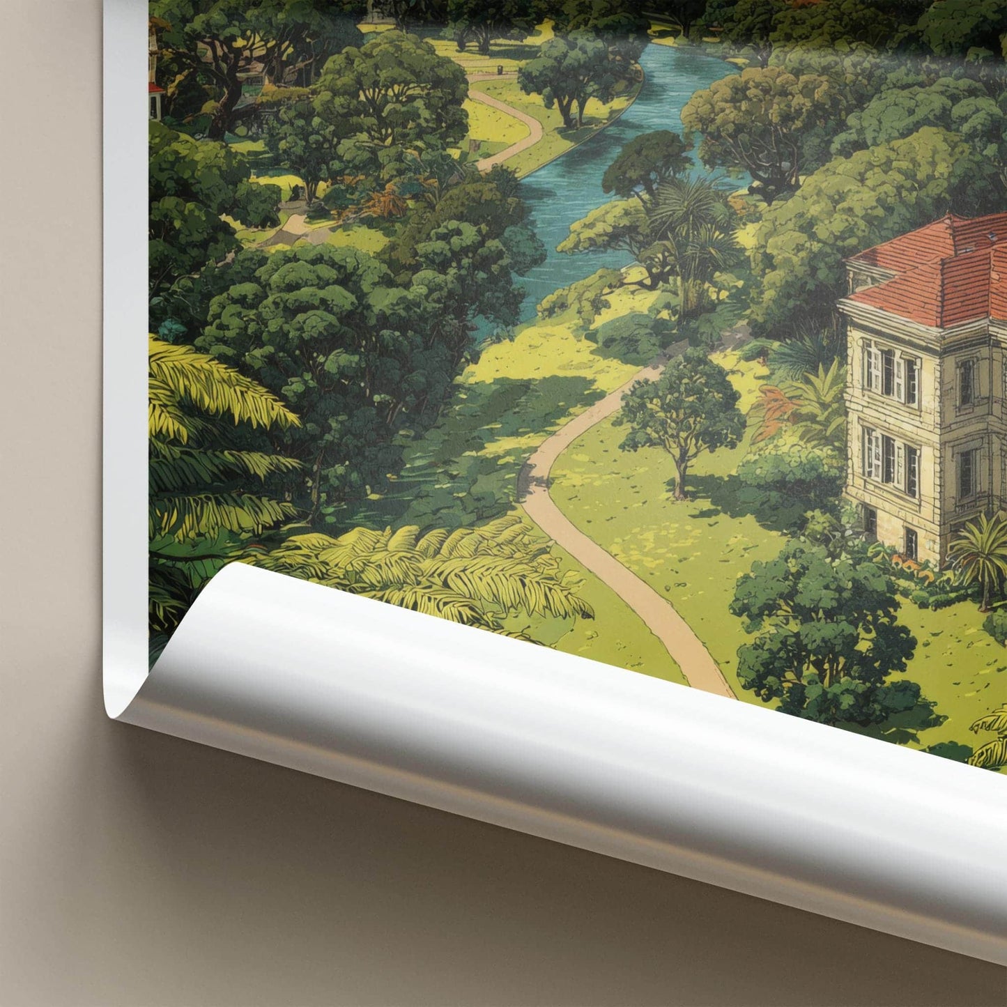 South Yarra Poster - Australia Travel Art - Green Urban Oasis Home Decor