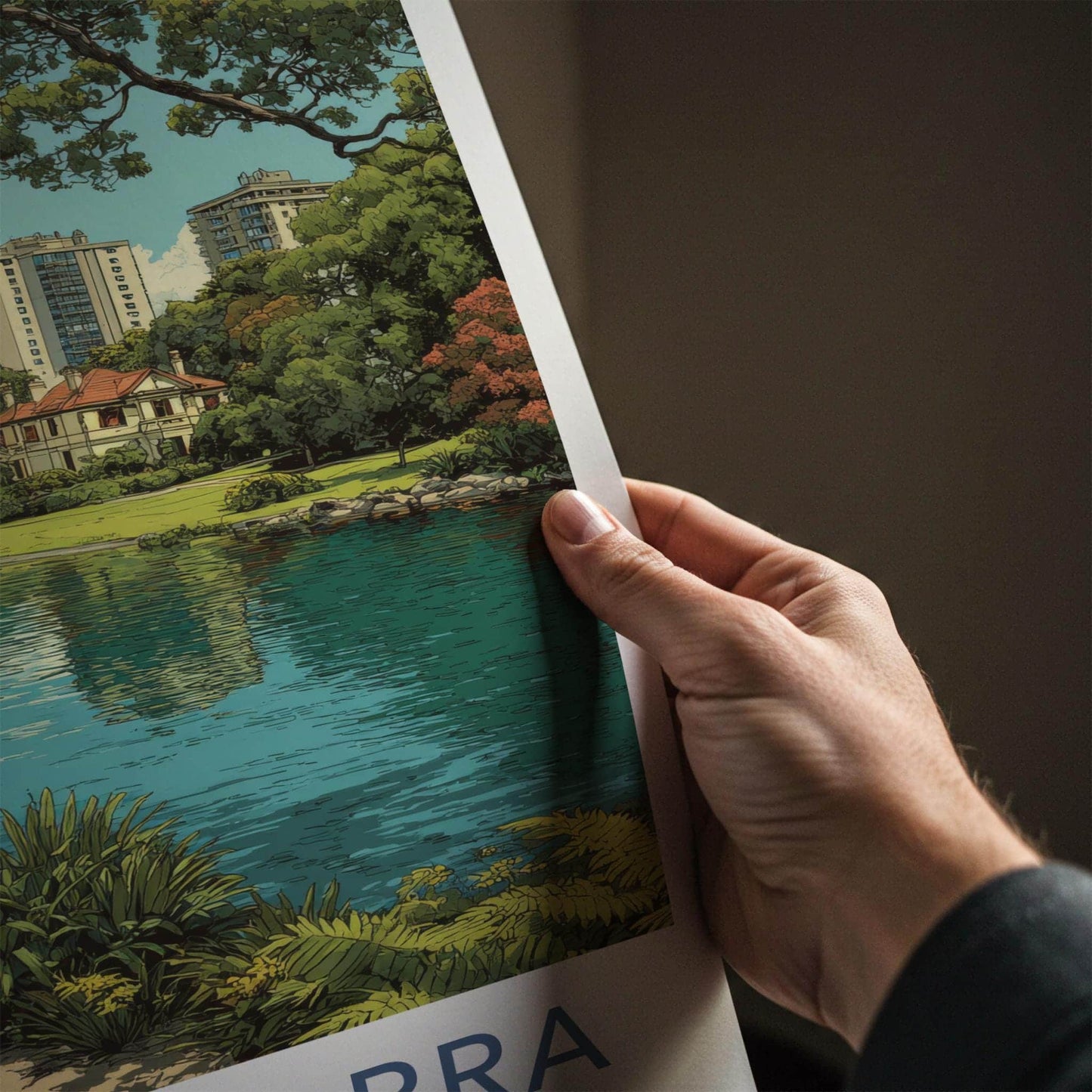 South Yarra Poster - Australia Travel Art - Lakeside Historic Villa Home Decor