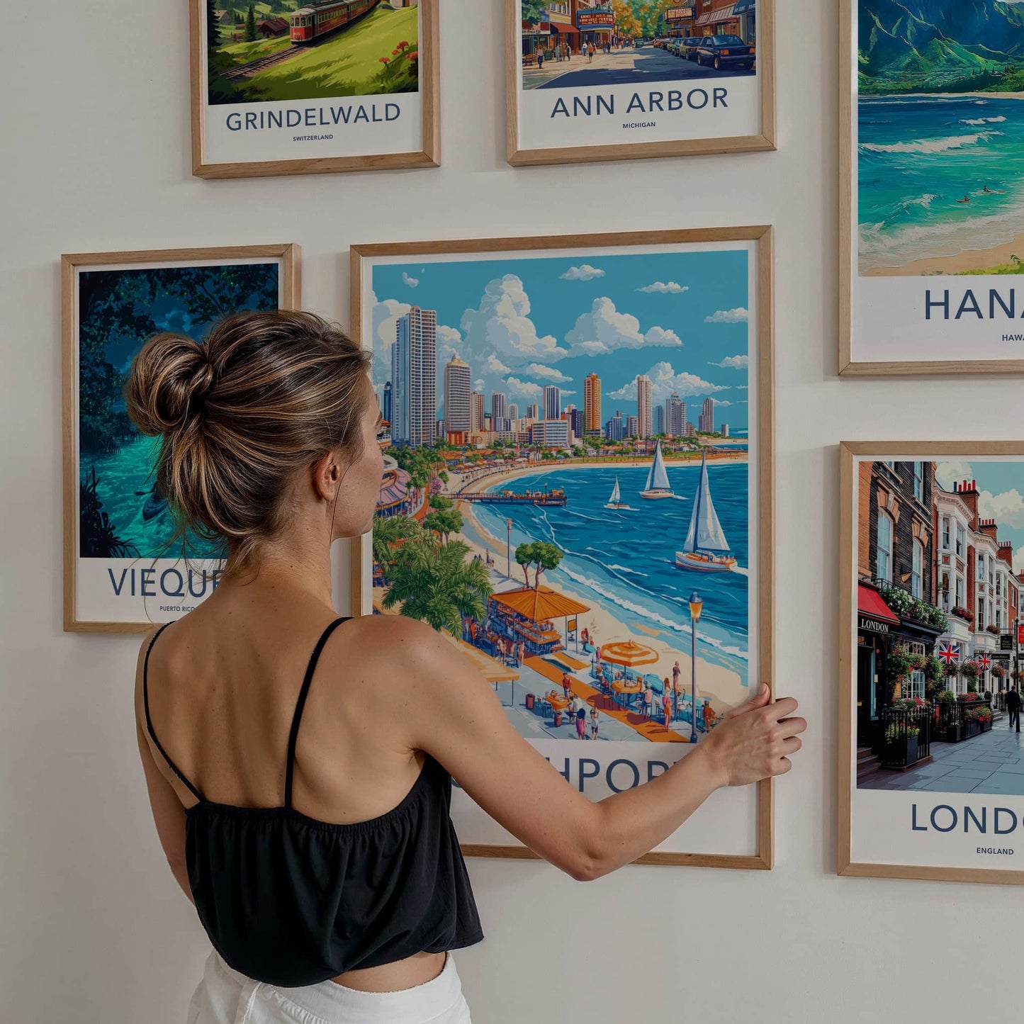 Southport Poster - Australia Travel Art - Vibrant Beach City Home Decor