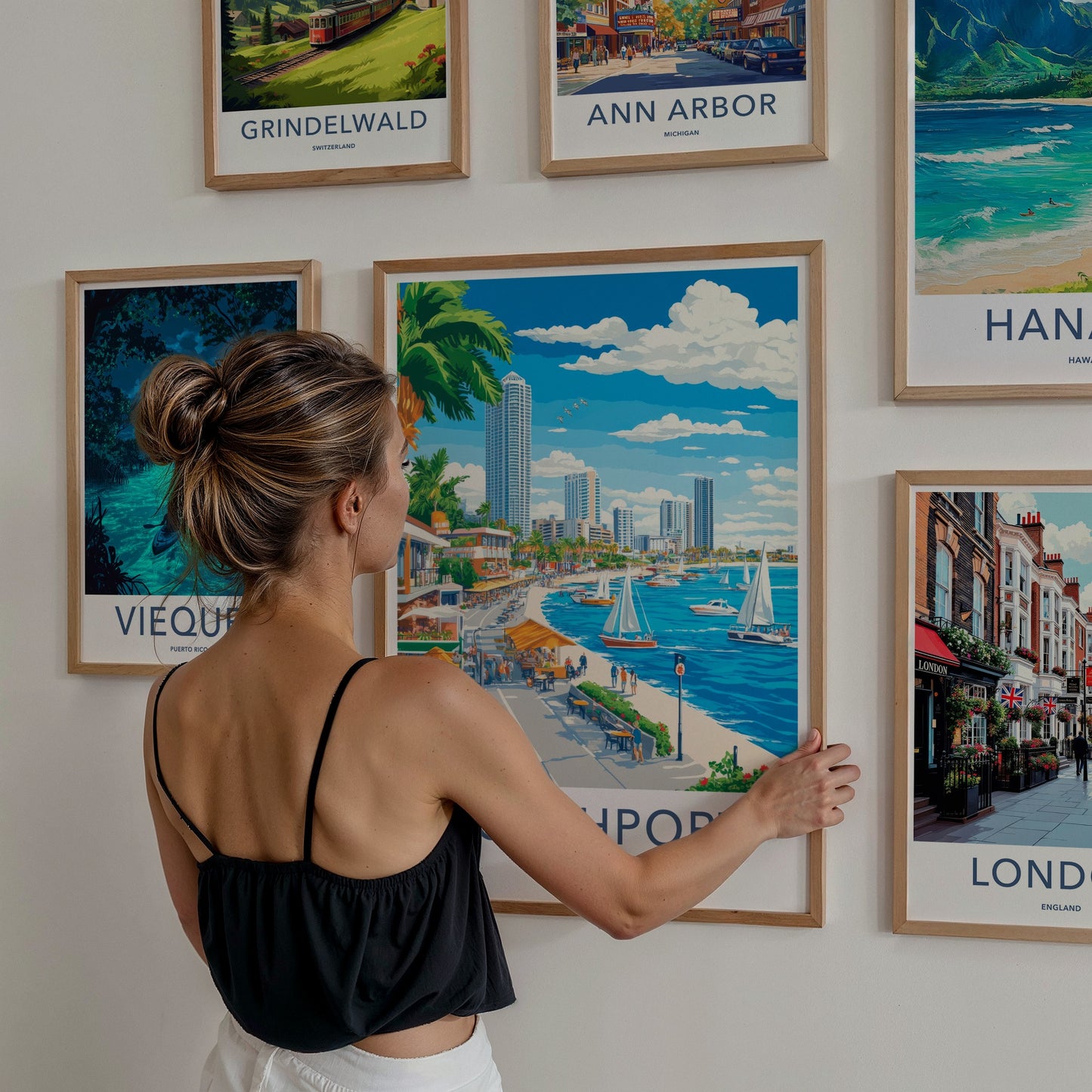 Southport Poster - Australia Travel Art - Vibrant Coastal Scene Home Decor