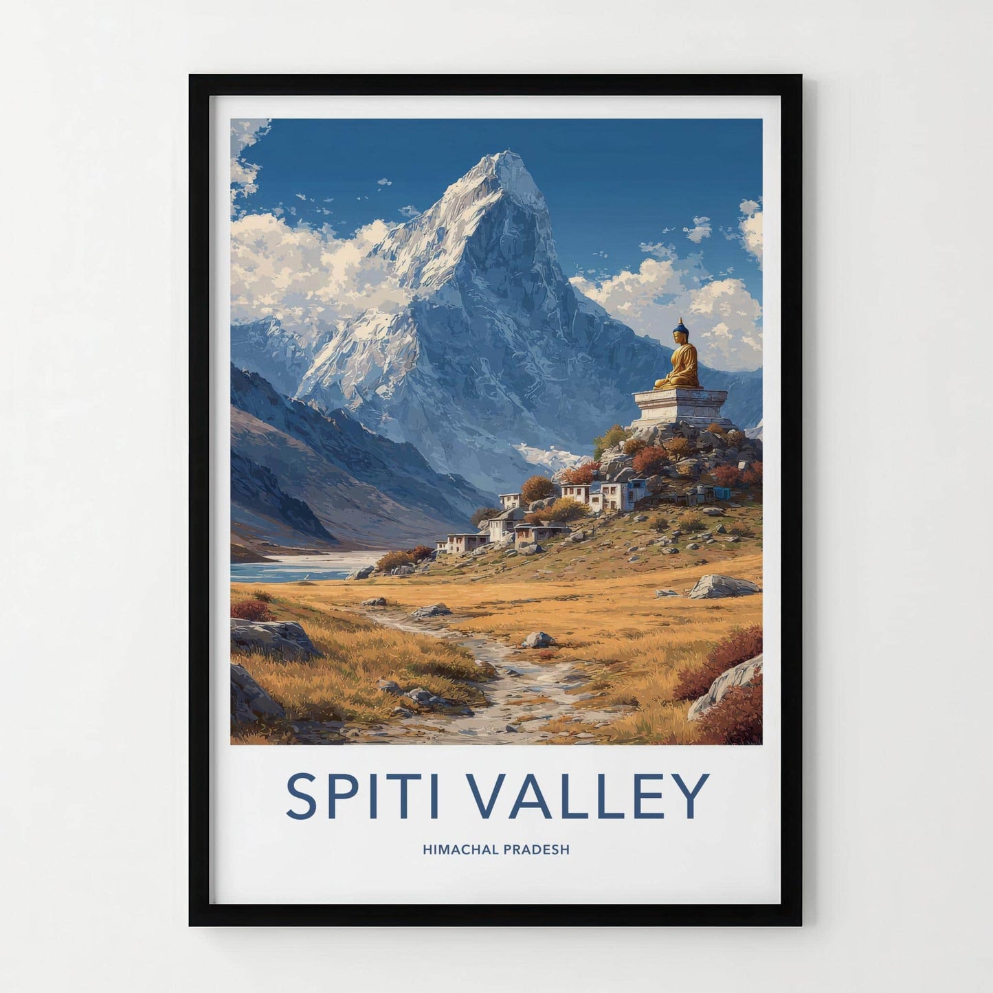 Spiti Valley Poster - India Fine Art - Himachal Pradesh Buddha Mountain Gift