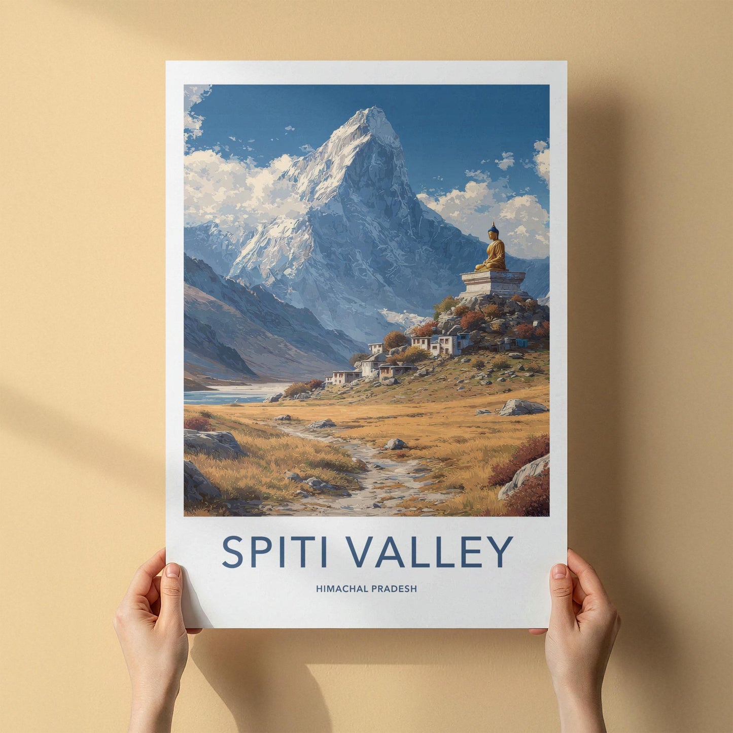 Spiti Valley Poster - India Fine Art - Himachal Pradesh Buddha Mountain Gift