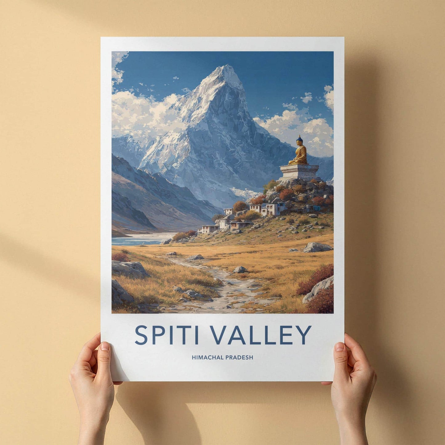 Spiti Valley Poster - India Fine Art - Himachal Pradesh Buddha Mountain Gift