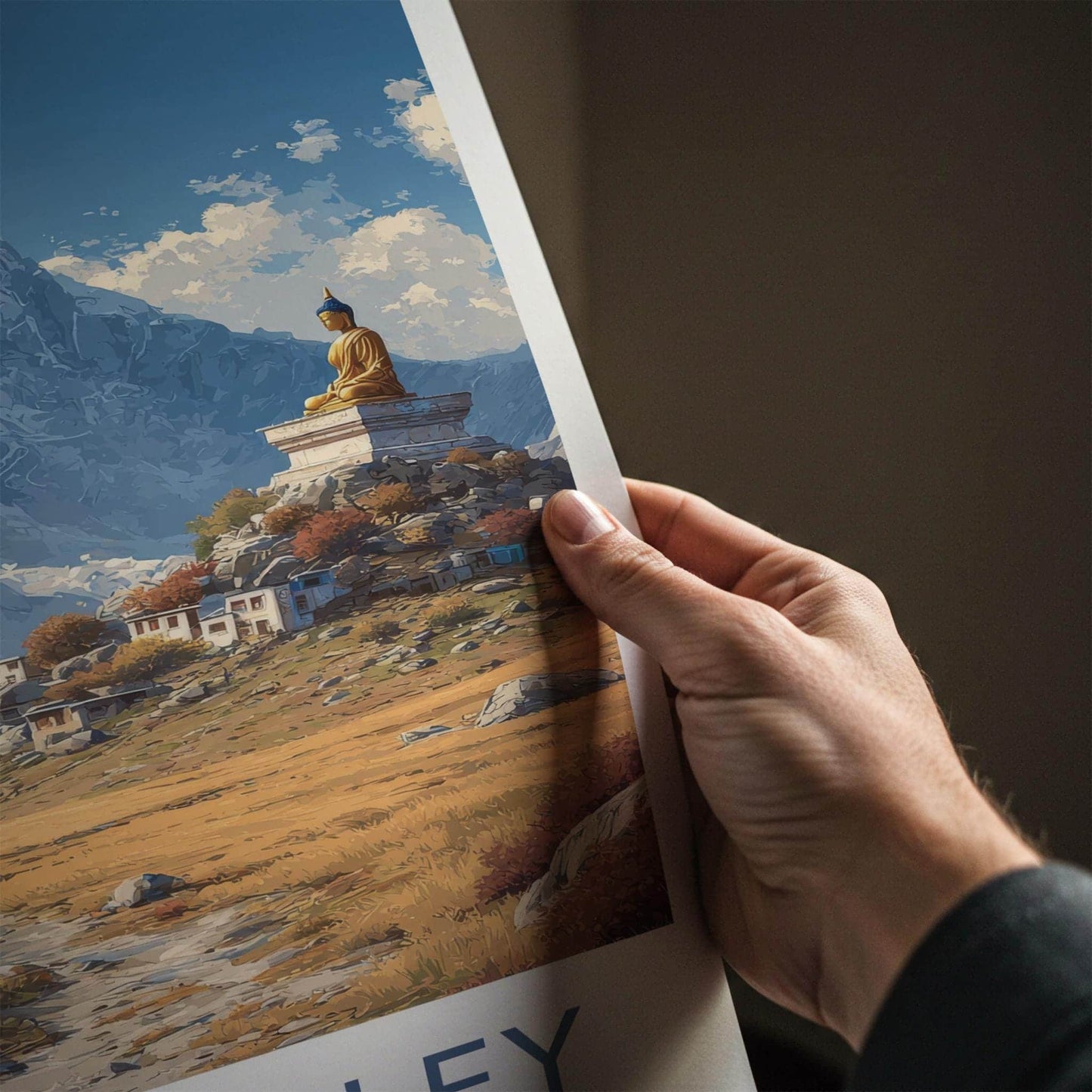 Spiti Valley Poster - India Fine Art - Himachal Pradesh Buddha Mountain Gift