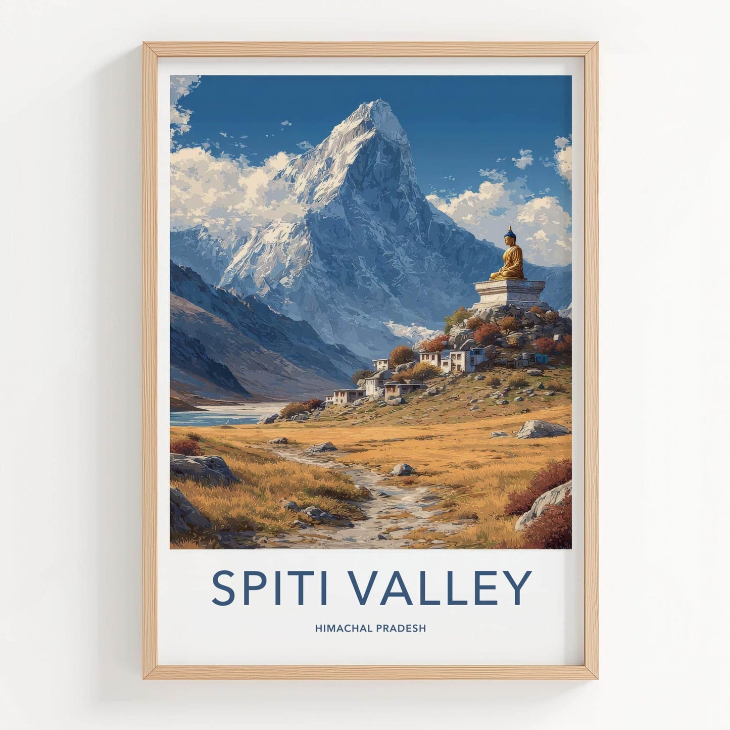 Spiti Valley Poster - India Fine Art - Himachal Pradesh Buddha Mountain Gift