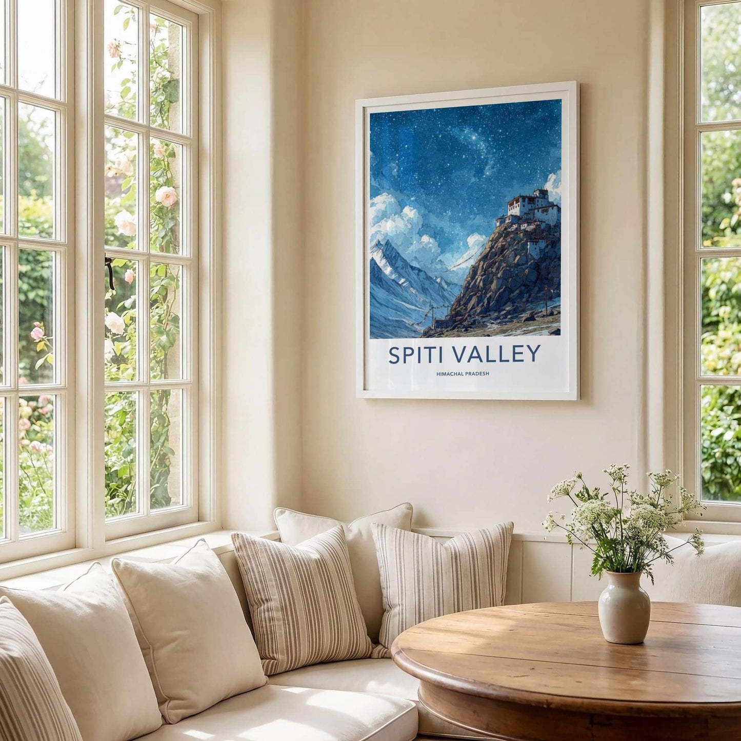 Spiti Valley Poster - India Fine Art - Himachal Pradesh Hilltop Starry Night Gift