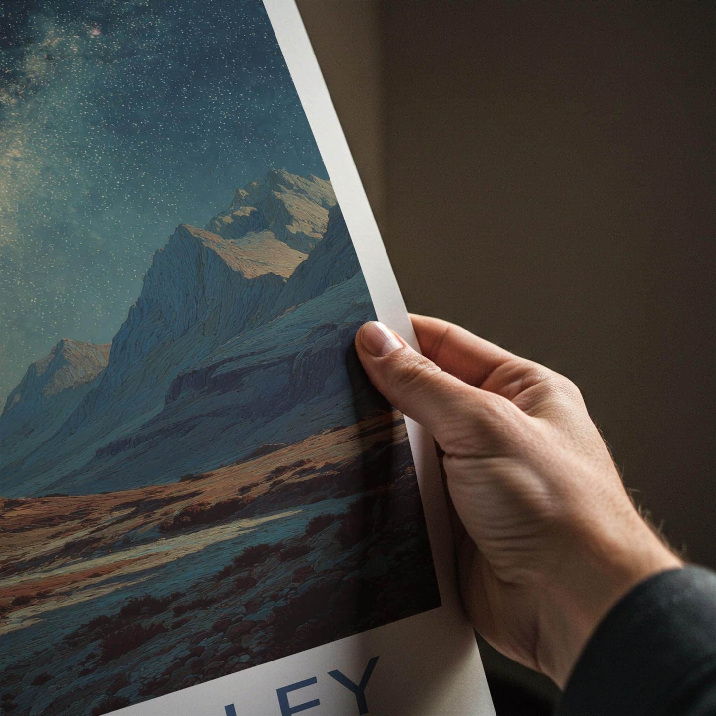 Spiti Valley Poster - India Travel Art - Himachal Pradesh Starry Mountain Village Gallery Art