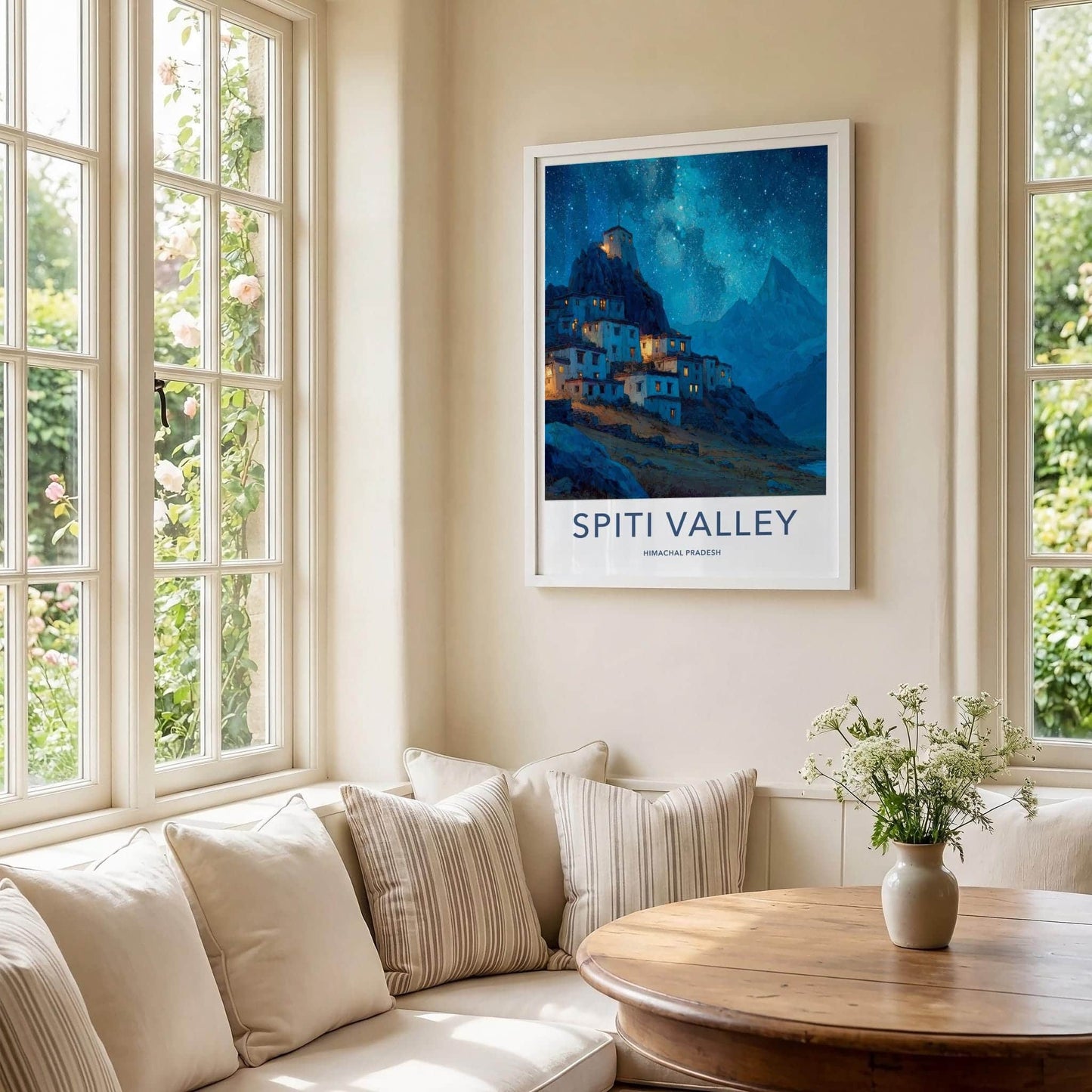Spiti Valley Poster - India Travel Art - Himachal Pradesh Village Home Decor