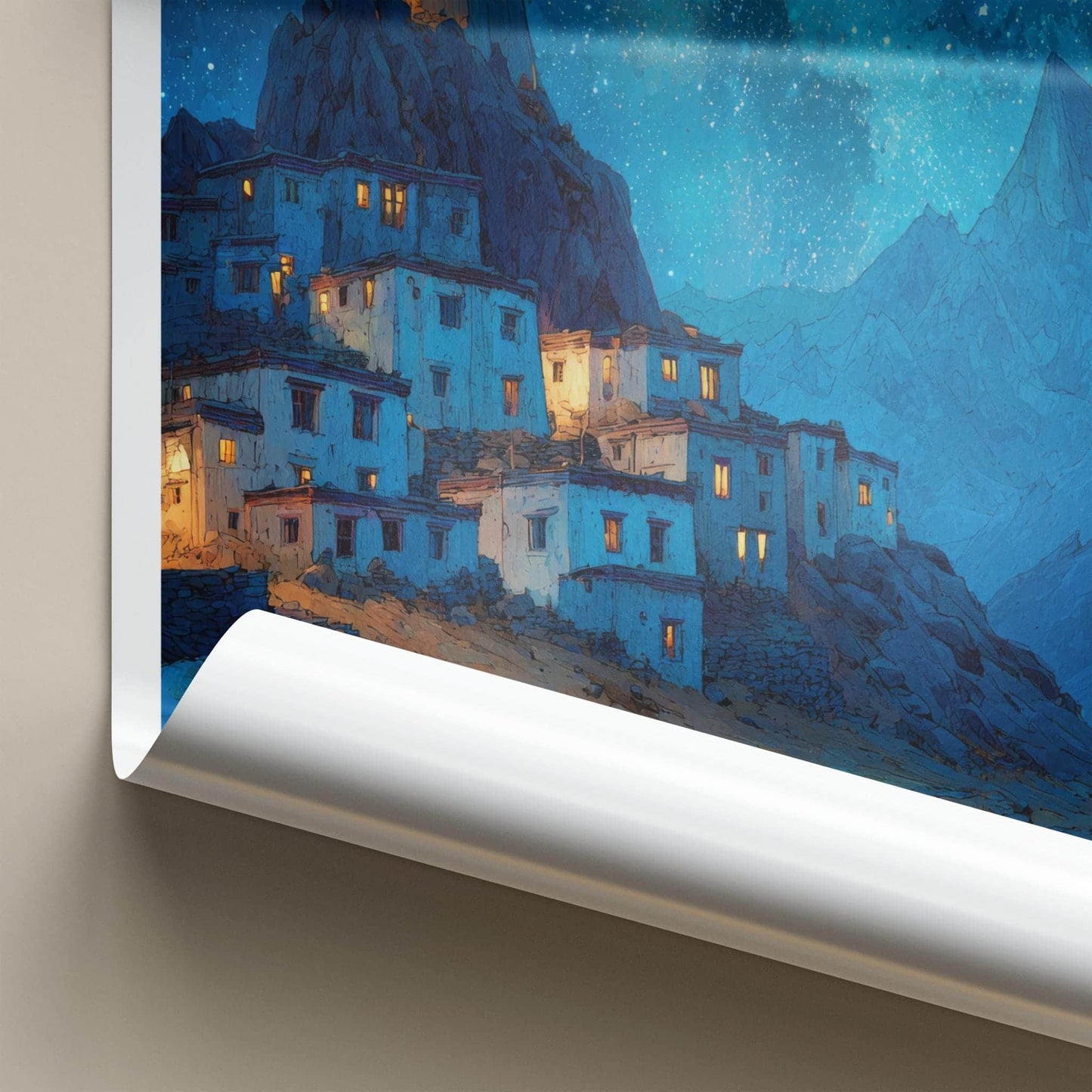 Spiti Valley Poster - India Travel Art - Himachal Pradesh Village Home Decor