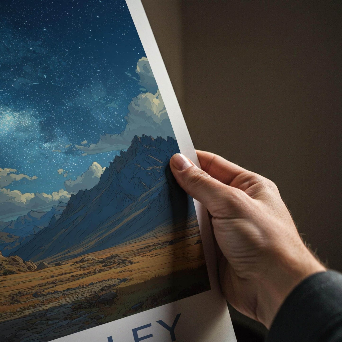 Spiti Valley Poster - India Wall Art - Himachal Pradesh Sky Temple Night Gift