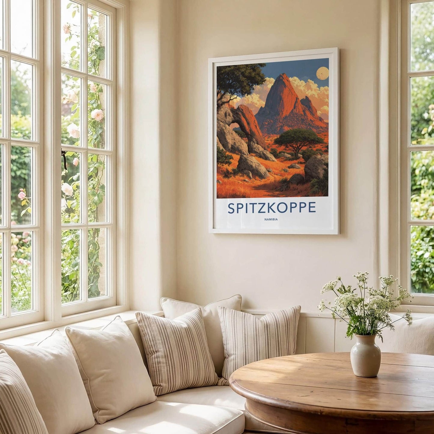 Spitzkoppe Poster - Namibia Travel Art - Arched Rock Desert Home Decor