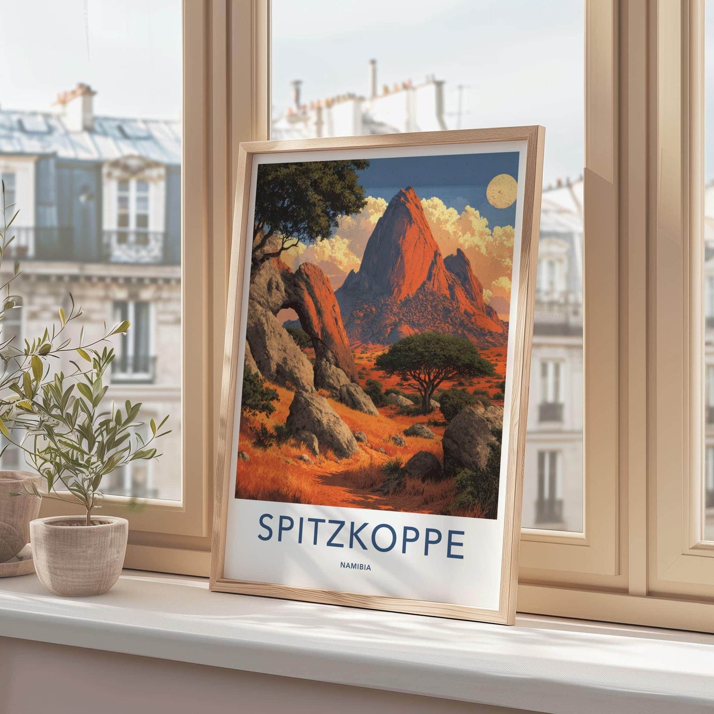 Spitzkoppe Poster - Namibia Travel Art - Arched Rock Desert Home Decor