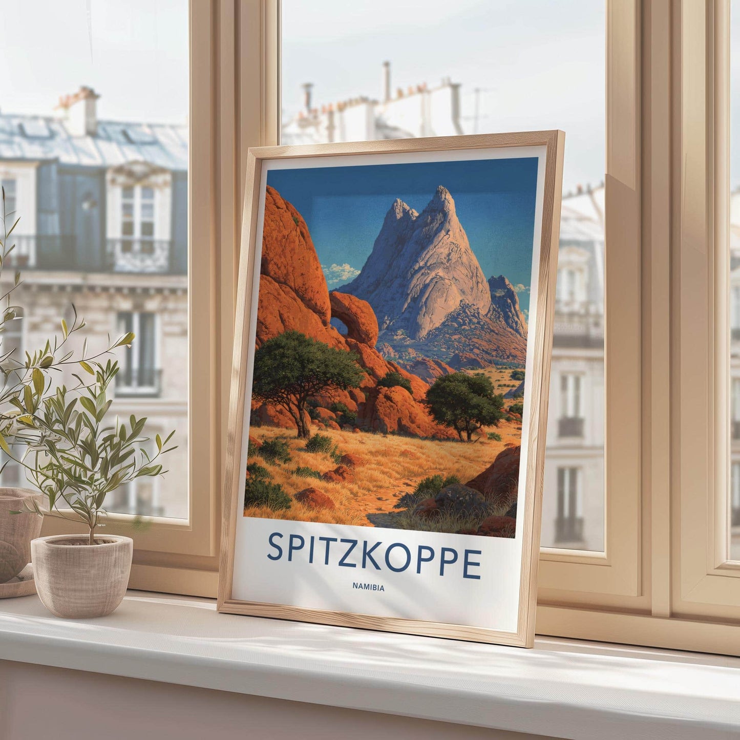 Spitzkoppe Poster - Namibia Travel Art - Desert Rock Landscape Home Decor