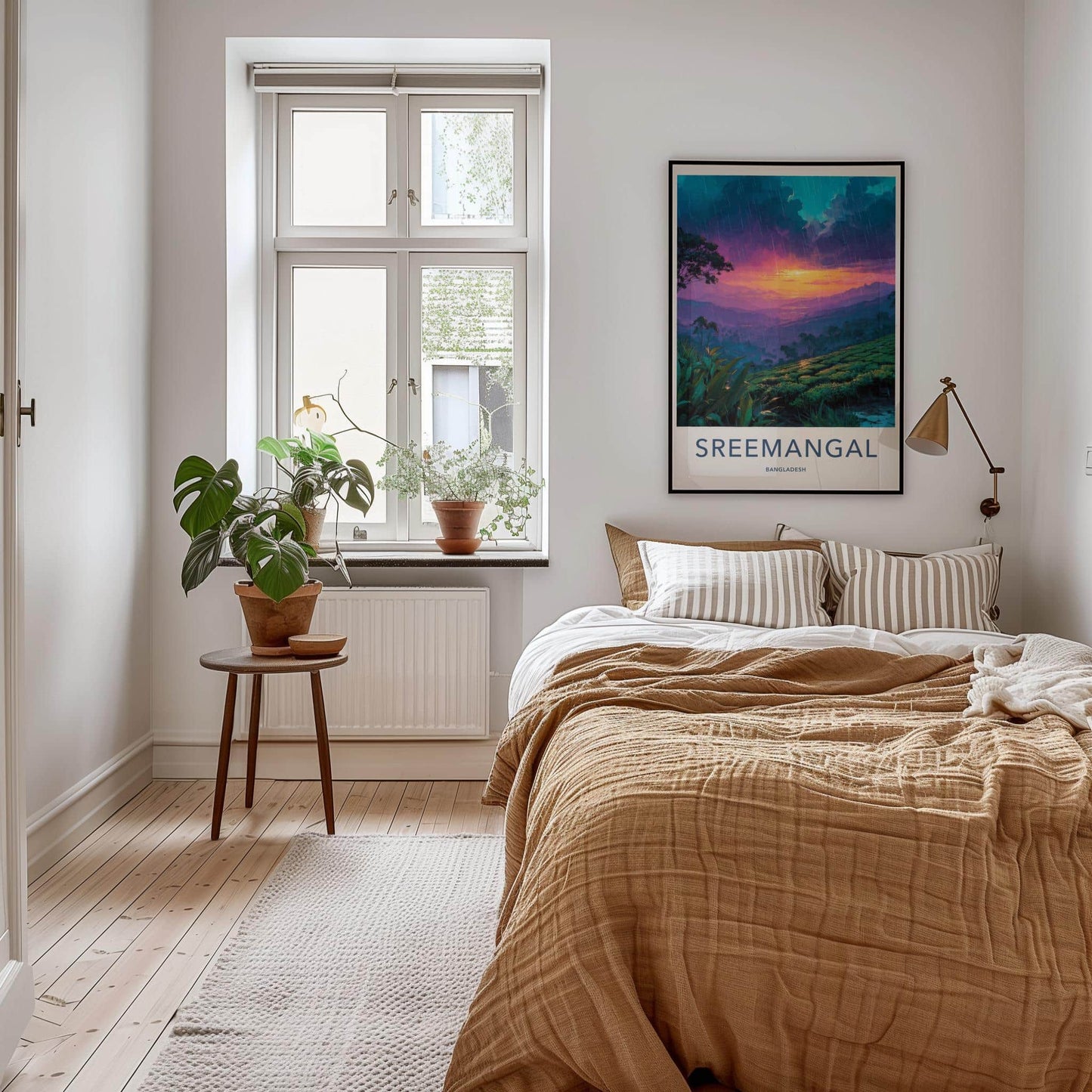 Sreemangal Poster - Bangladesh Travel Art - Rainy Tea Sunset Home Decor