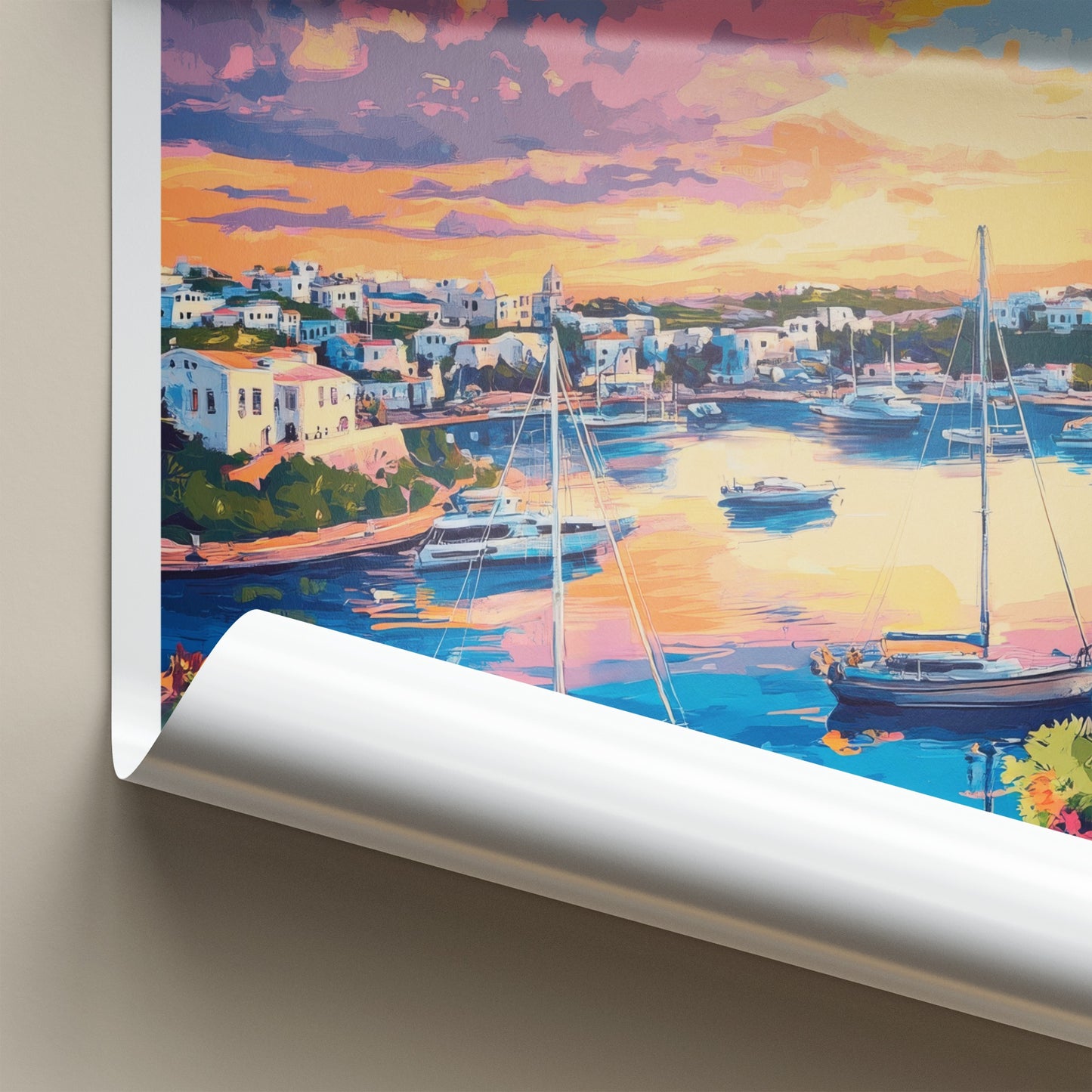 St. George's Poster - Bermuda Travel Art - Vibrant Bay Sunset Home Decor