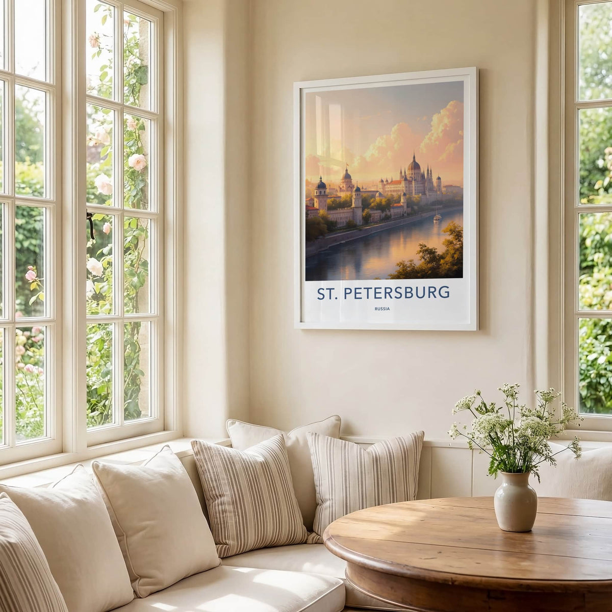 St Petersburg Poster - Russia Travel Art - Historic City River Home Decor