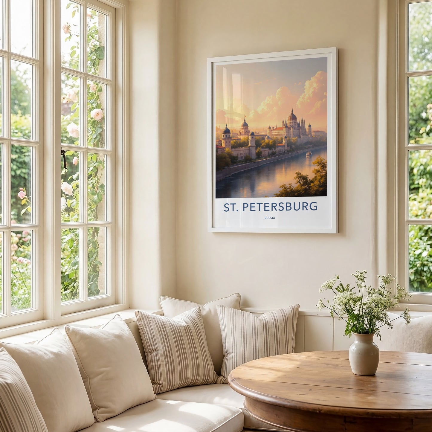 St Petersburg Poster - Russia Travel Art - Historic City River Home Decor