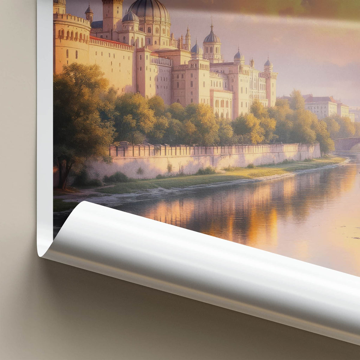 St. Petersburg Poster - Russia Travel Art - Riverside Palace Boat Home Decor