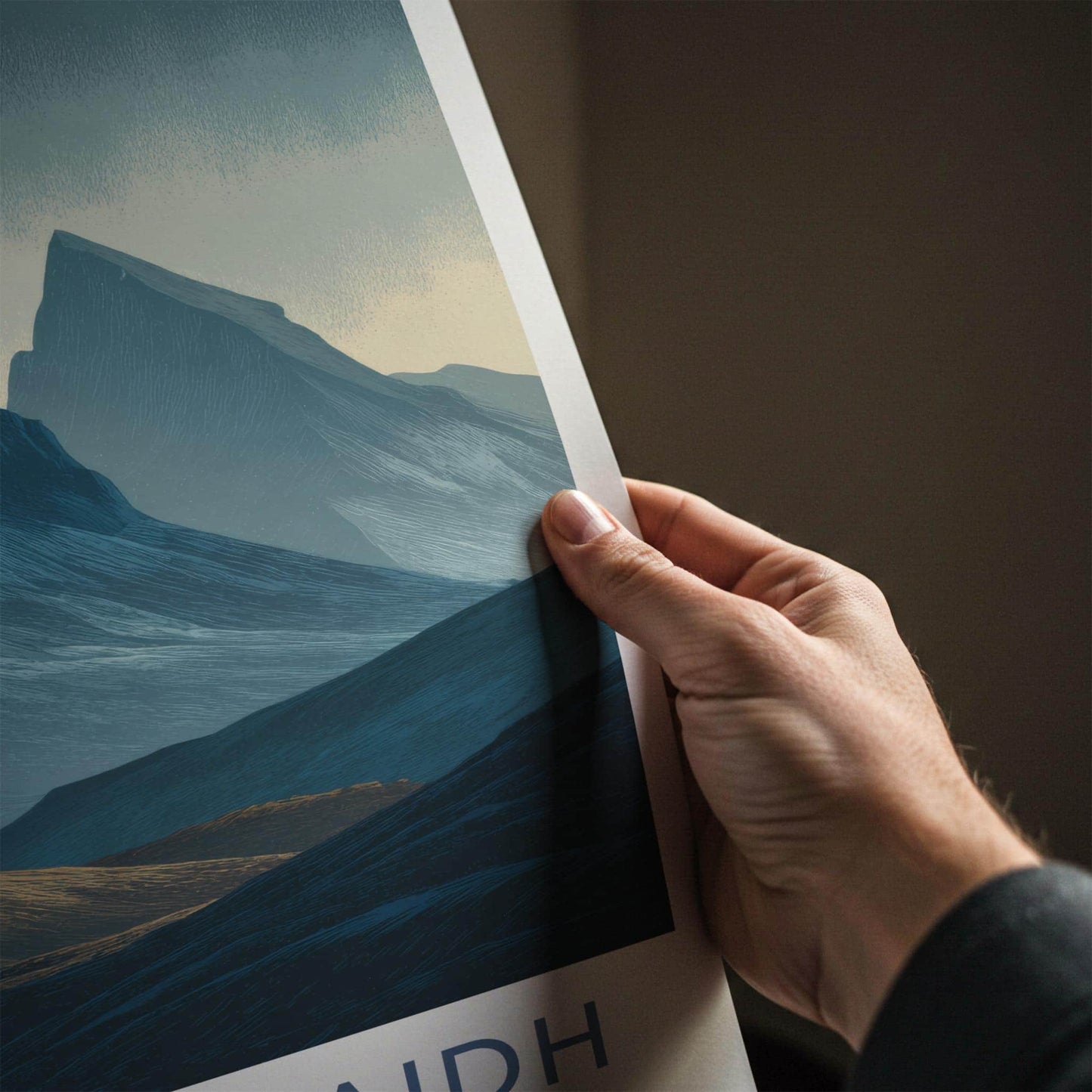 Stac Pollaidh Poster - Scotland Travel Art - Rugged Mountain Landscape Home Decor