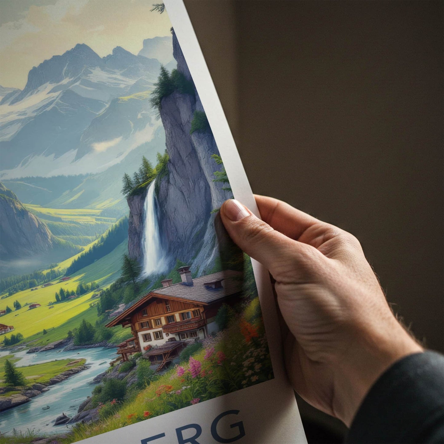 Stechelberg Poster - Switzerland Travel Art - Lush Alpine Valley Home Decor