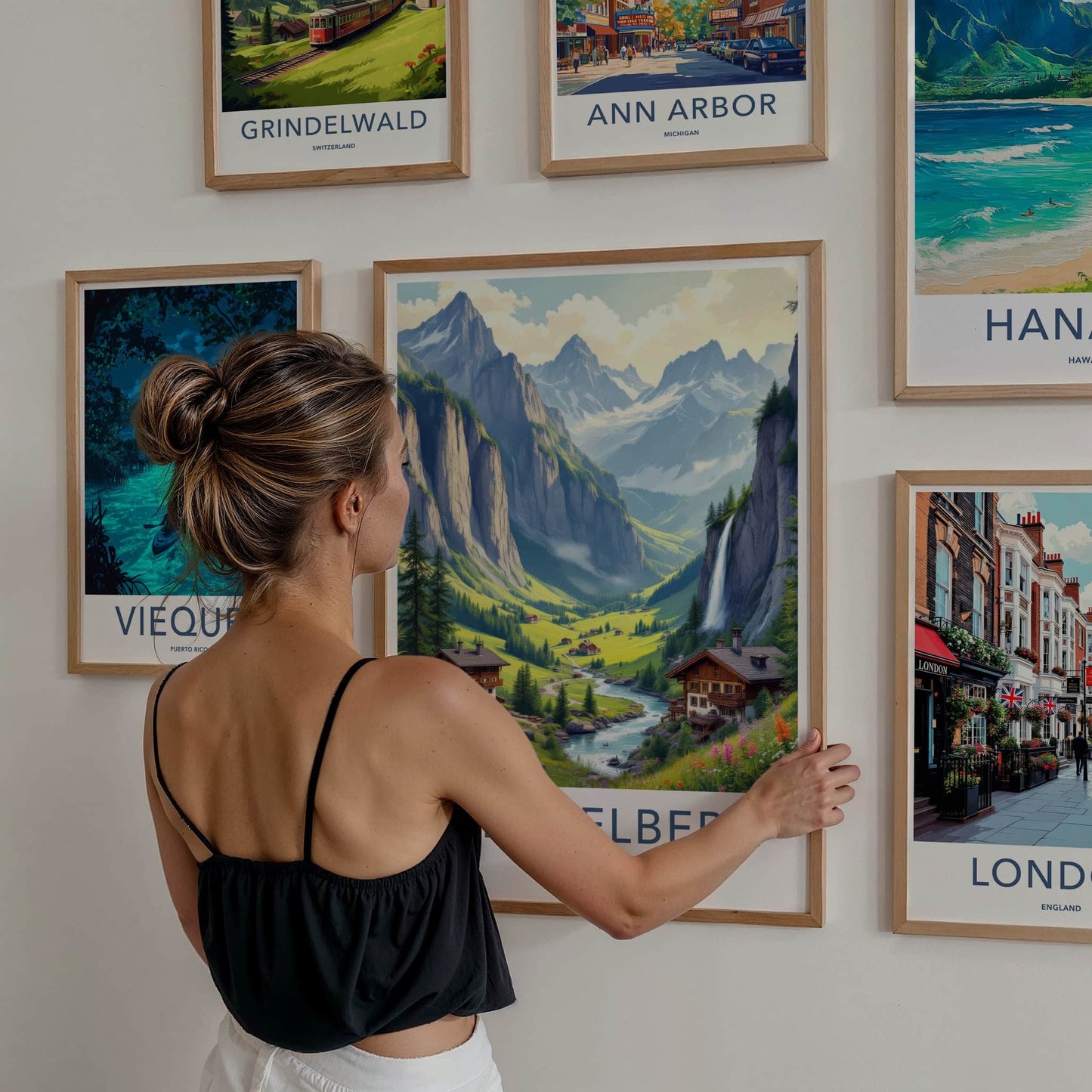 Stechelberg Poster - Switzerland Travel Art - Lush Alpine Valley Home Decor