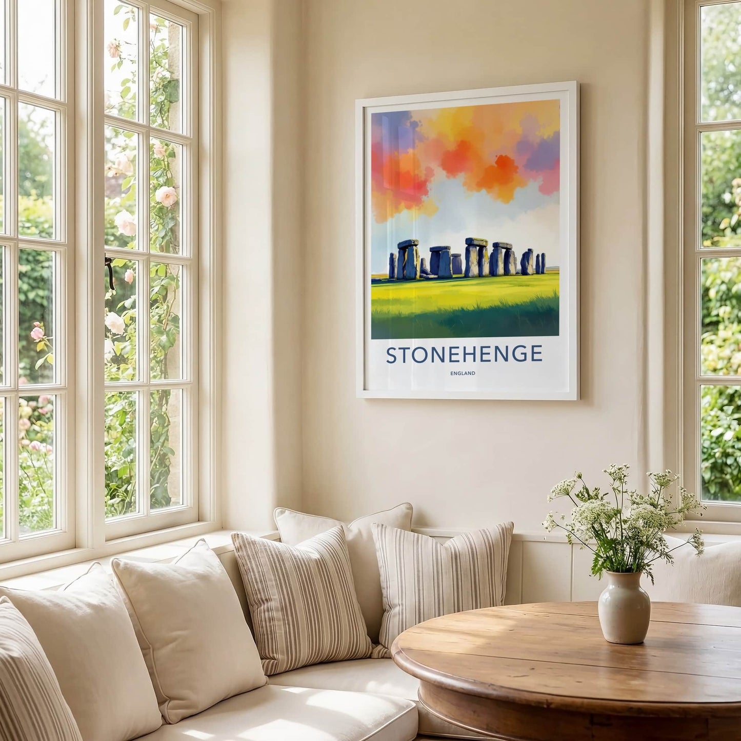 Stonehenge Poster - England Travel Art - Ancient Stone Circle Home Decor
