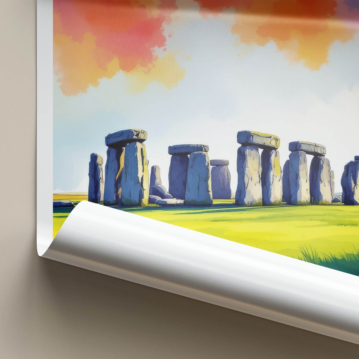 Stonehenge Poster - England Travel Art - Ancient Stone Circle Home Decor