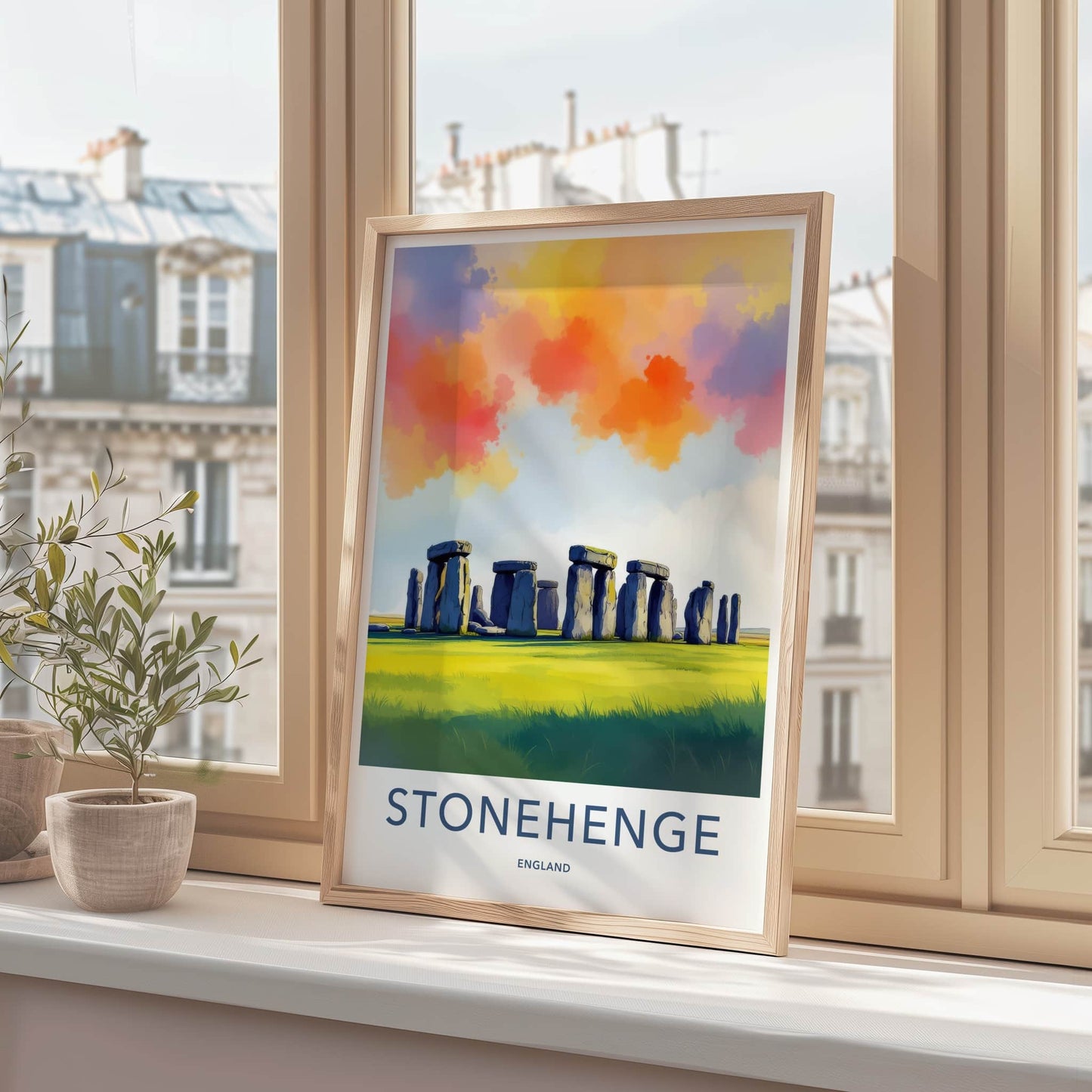 Stonehenge Poster - England Travel Art - Ancient Stone Circle Home Decor