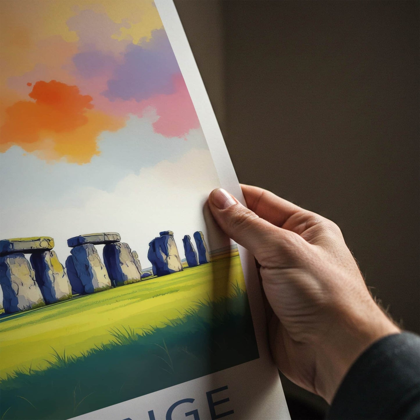 Stonehenge Poster - England Travel Art - Ancient Stone Circle Home Decor