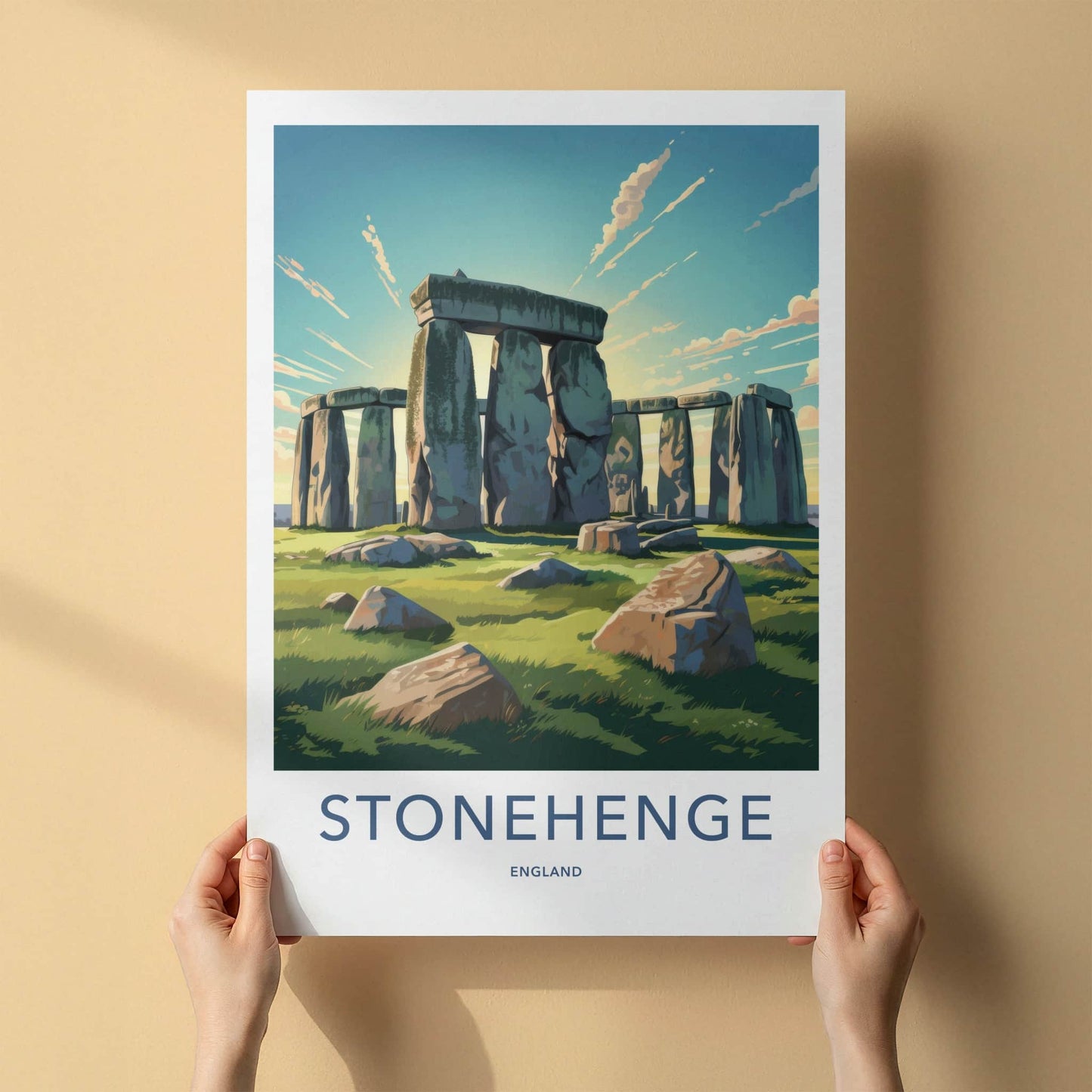 Stonehenge Poster - England Travel Art - Ancient Stone Structure Wall Decor