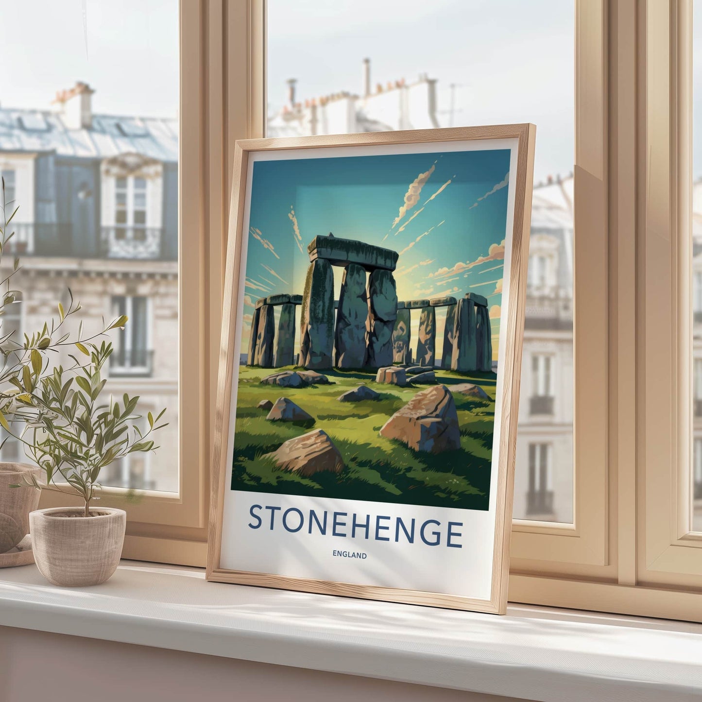 Stonehenge Poster - England Travel Art - Ancient Stone Structure Wall Decor