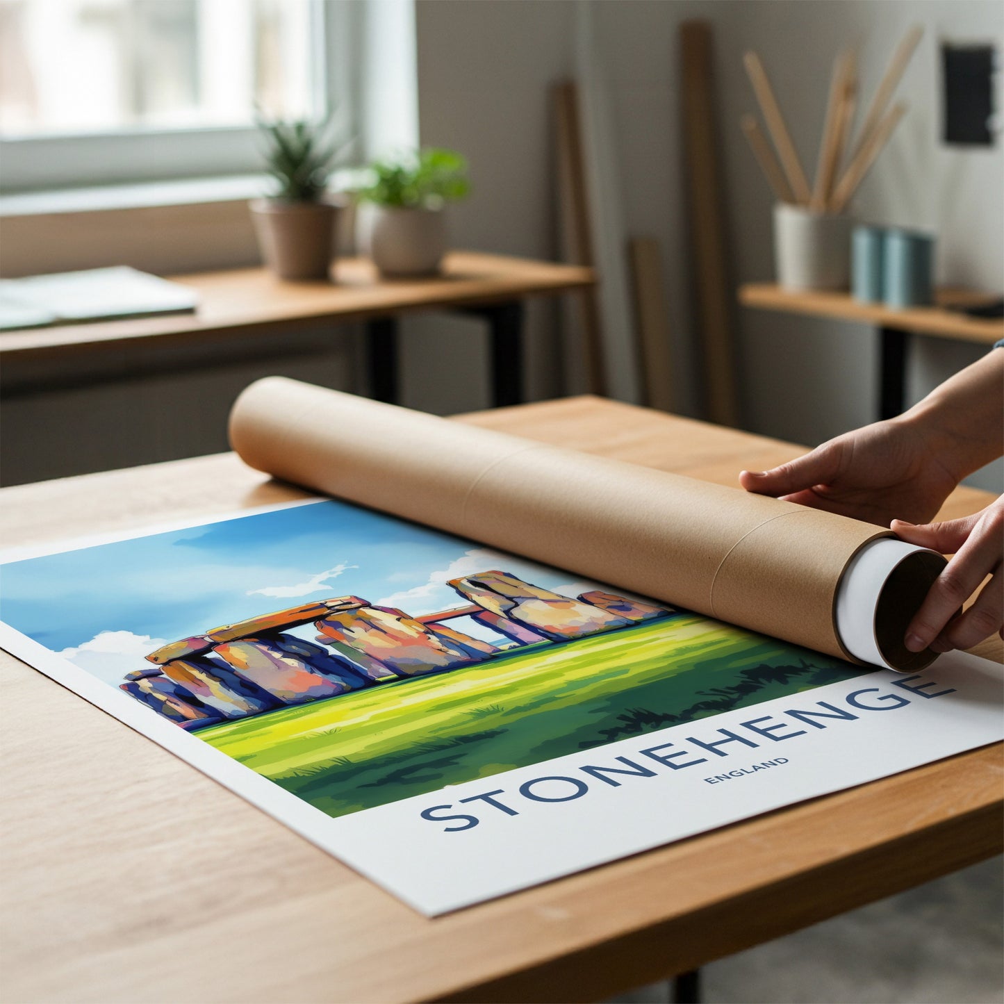 Stonehenge Poster - England Travel Print - Ancient Stone Circle Gallery Art
