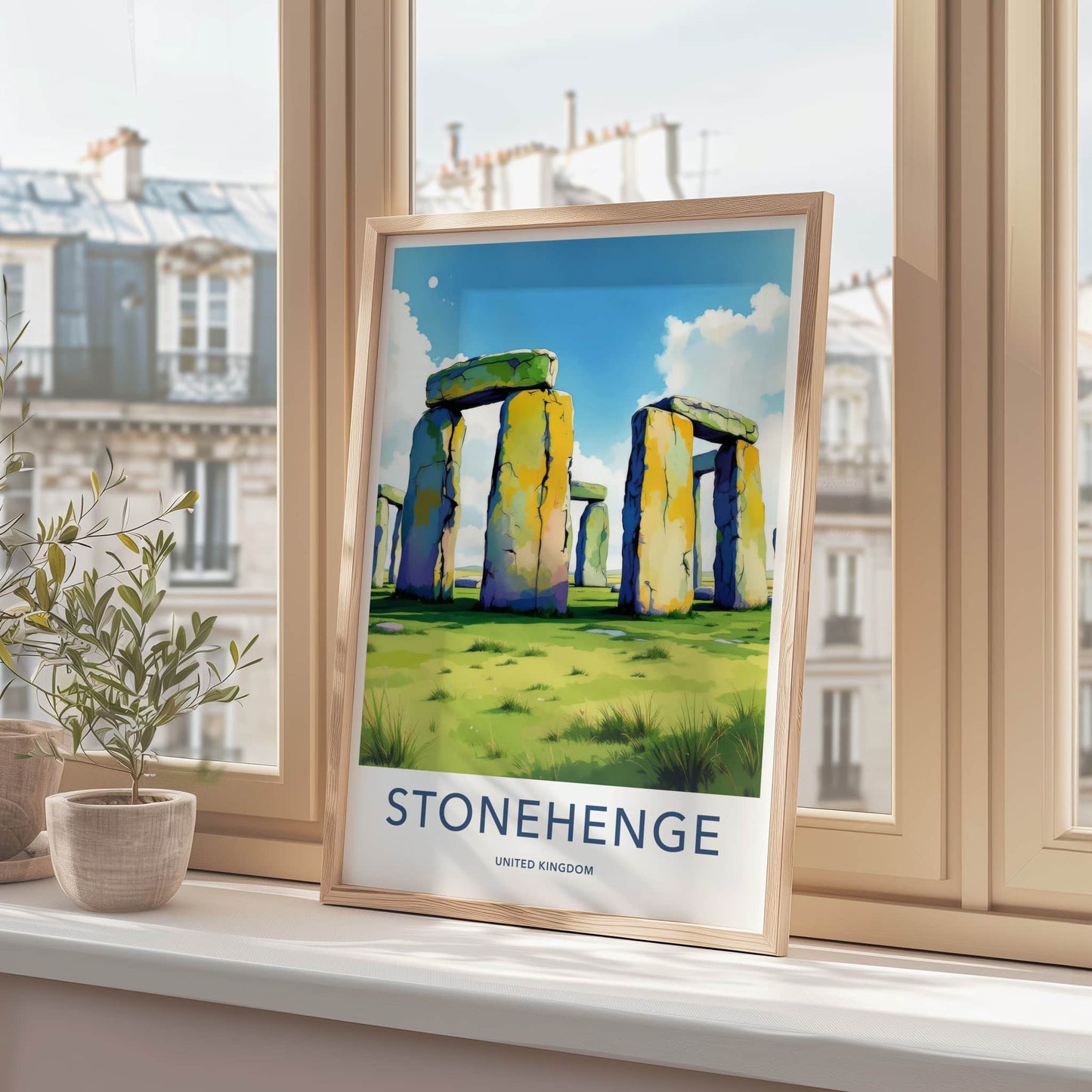 Stonehenge Poster - United Kingdom Travel Art - Ancient Stone Structure Home Decor