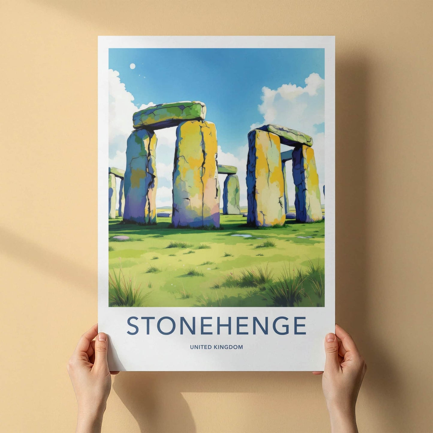 Stonehenge Poster - United Kingdom Travel Art - Ancient Stone Structure Home Decor